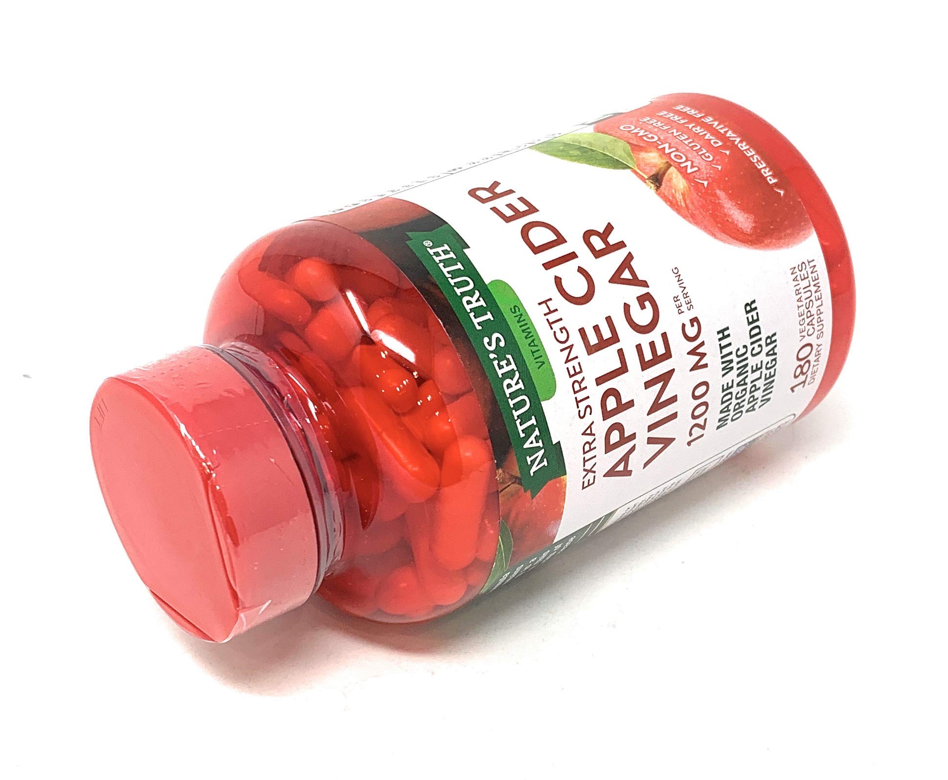 Foto 5 pulgar | Suplemento De Vinagre De Sidra De Manzana Nature's Truth 1200 Mg 180 Cápsulas - Venta Internacional.