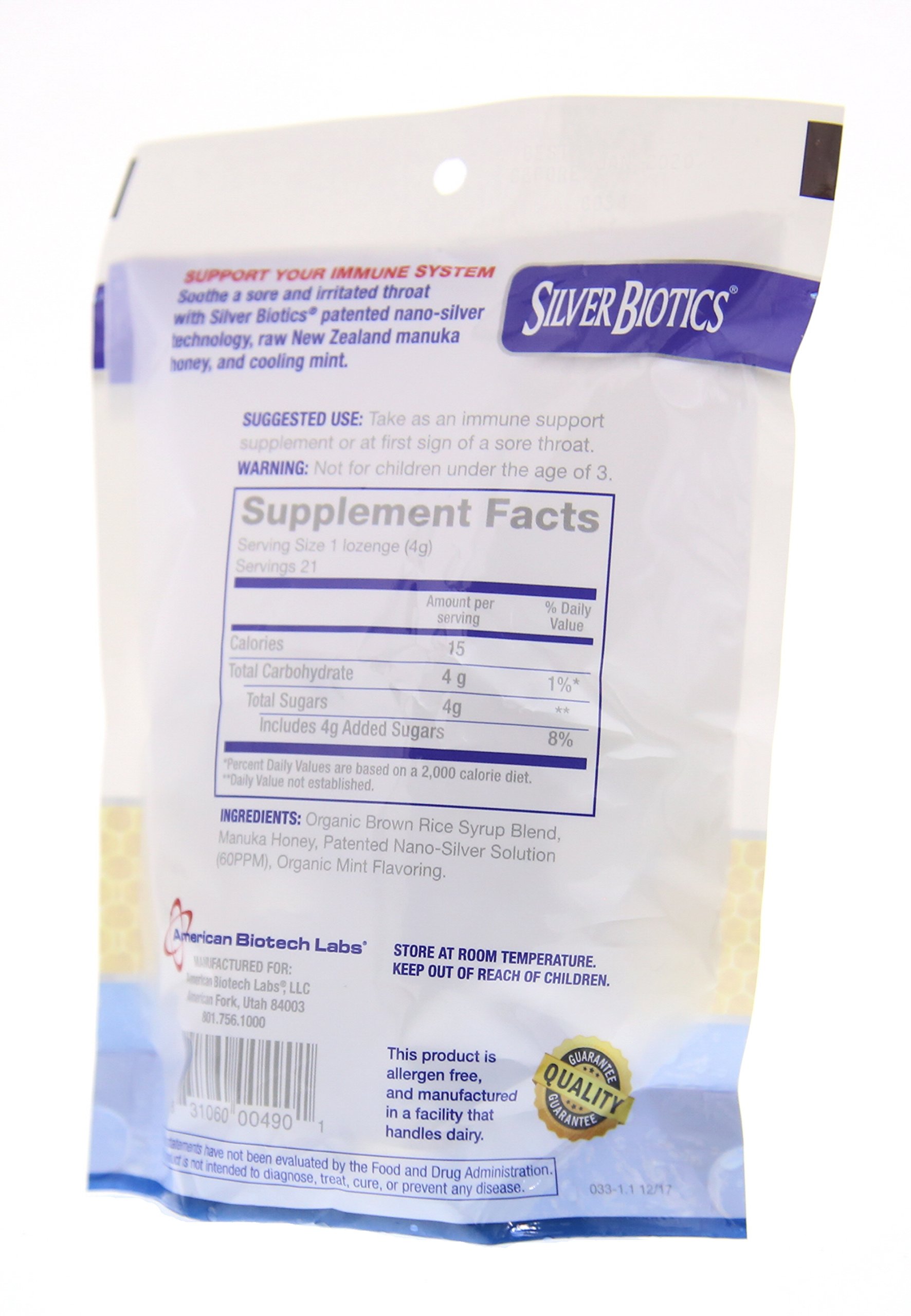 Foto 6 pulgar | Pastillas American Biotech Labs Silver Biotics Con 60 Ppm De Silversol - Venta Internacional.