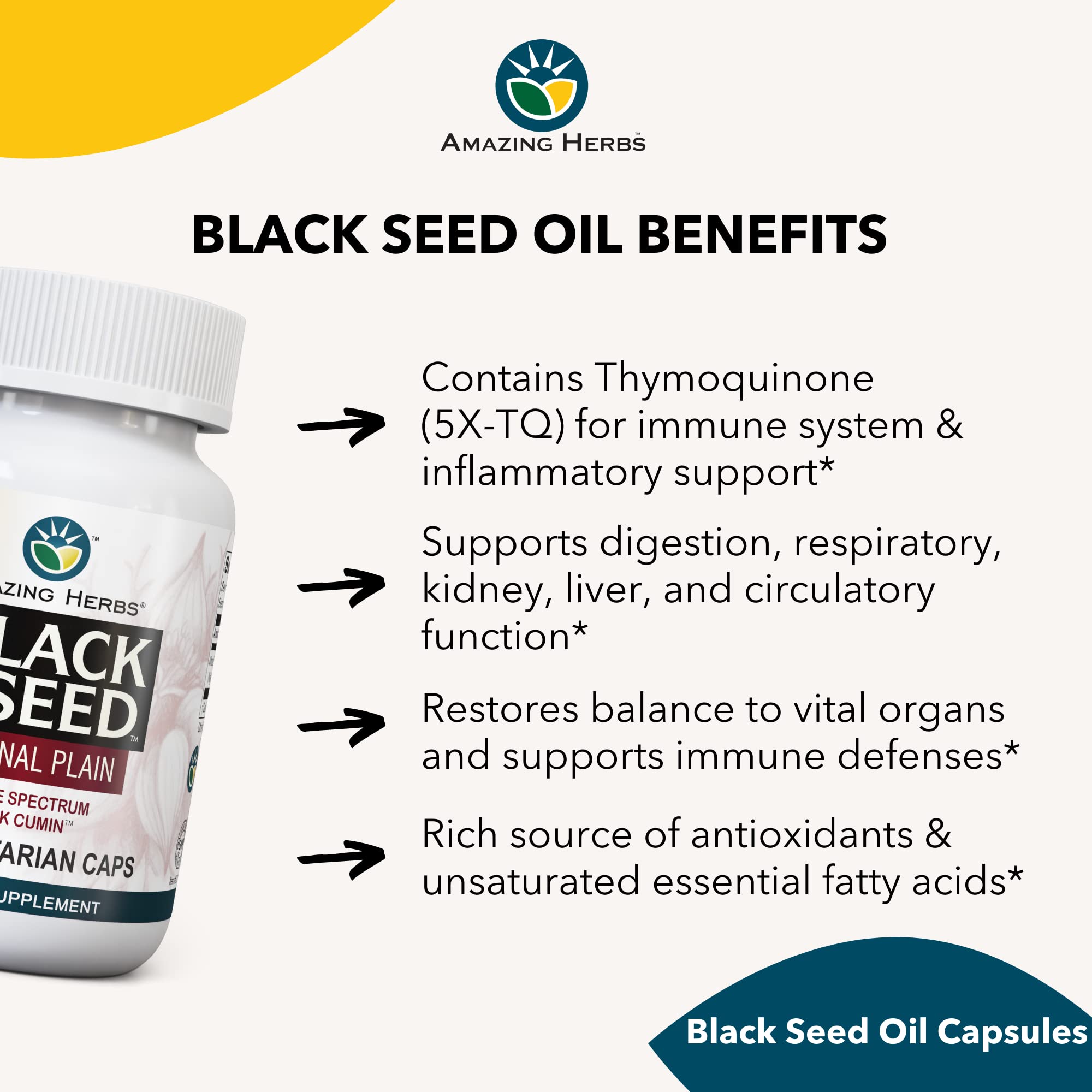 Foto 4 | Suplemento Alimenticio Amazing Herbs Whole Spectrum Black Seed 100 Cápsulas - Venta Internacional