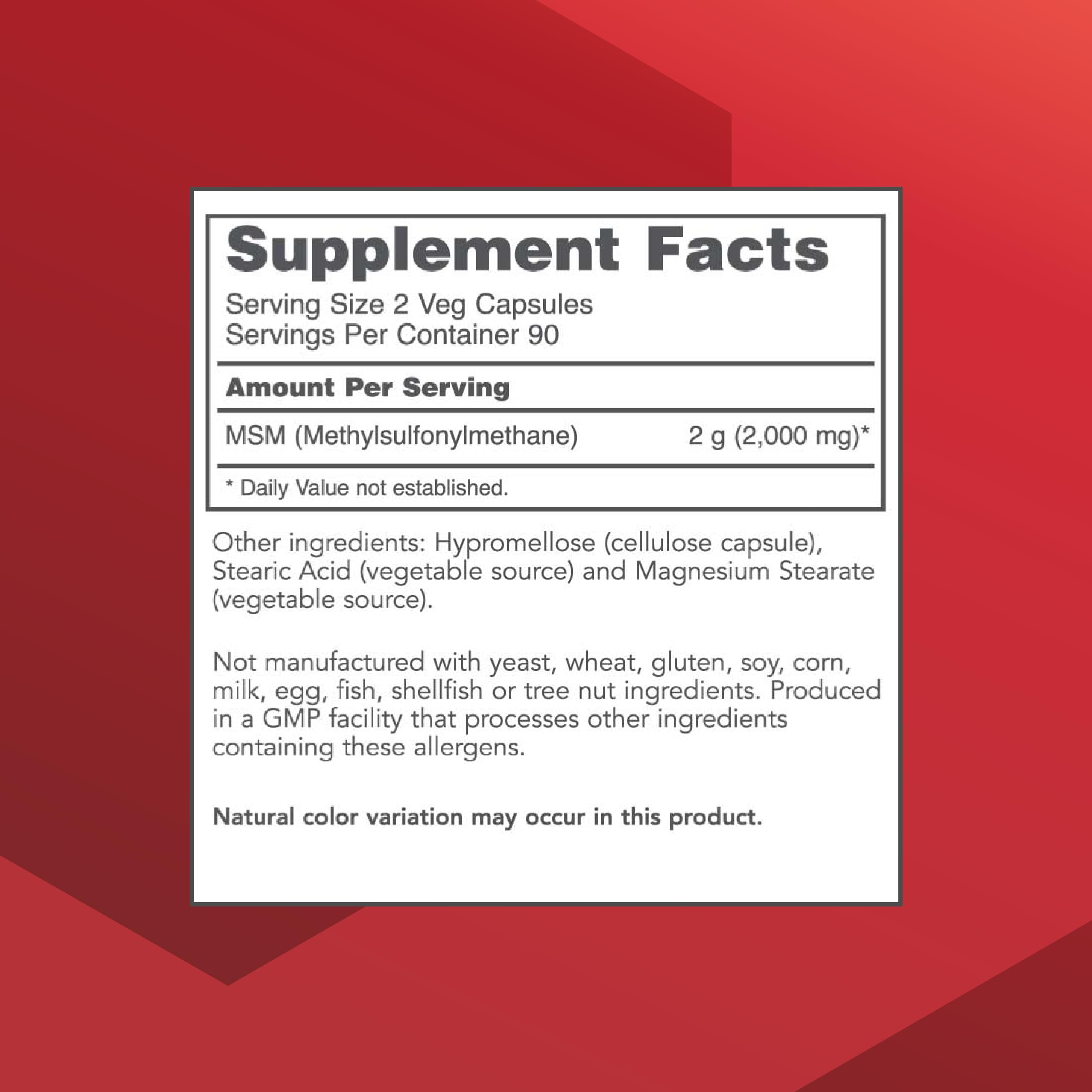 Foto 3 pulgar | Suplemento Life Balance Msm Bioavailable Sulfur - Venta Internacional