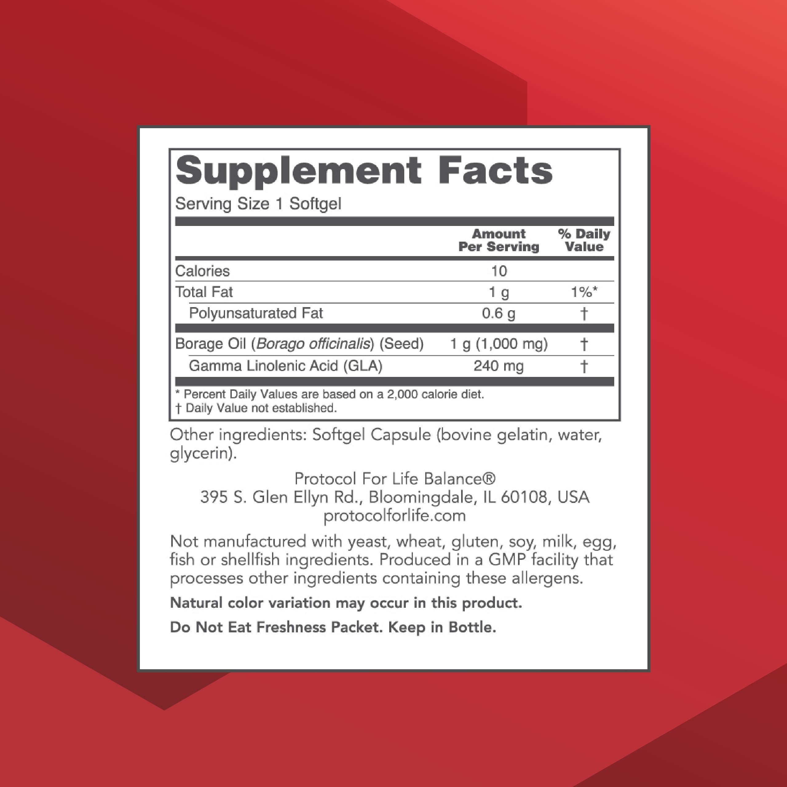 Foto 3 pulgar | Suplemento Borraje/gla 1000 mg - Venta Internacional