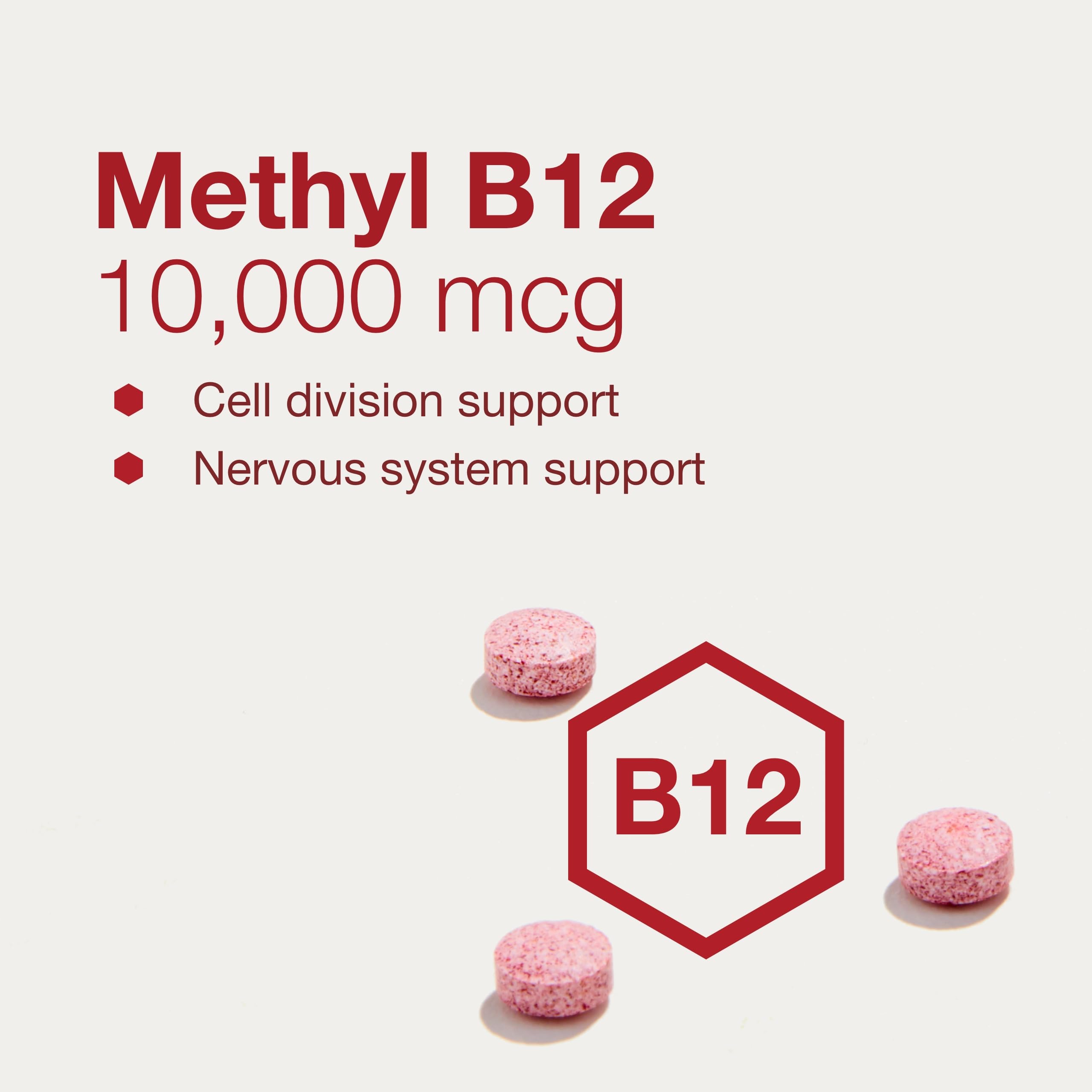 Foto 5 pulgar | Suplemento Metil B12 10,000 mcg de Vitamina B12 60 Pastillas - Venta Internacional