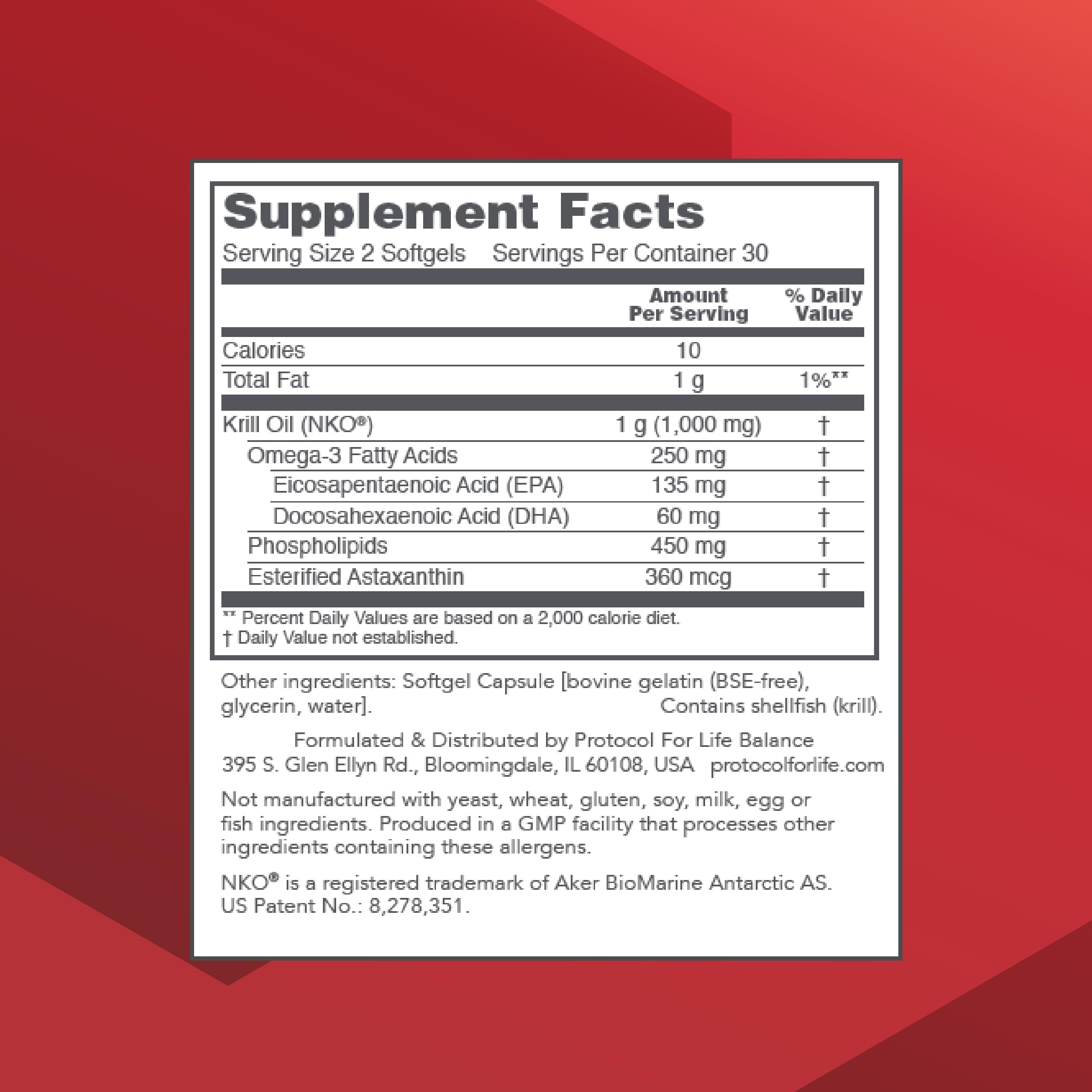 Foto 3 pulgar | Suplementos Life Balance Aceite de Krill 500 mg 60 Cápsulas Blandas - Venta Internacional