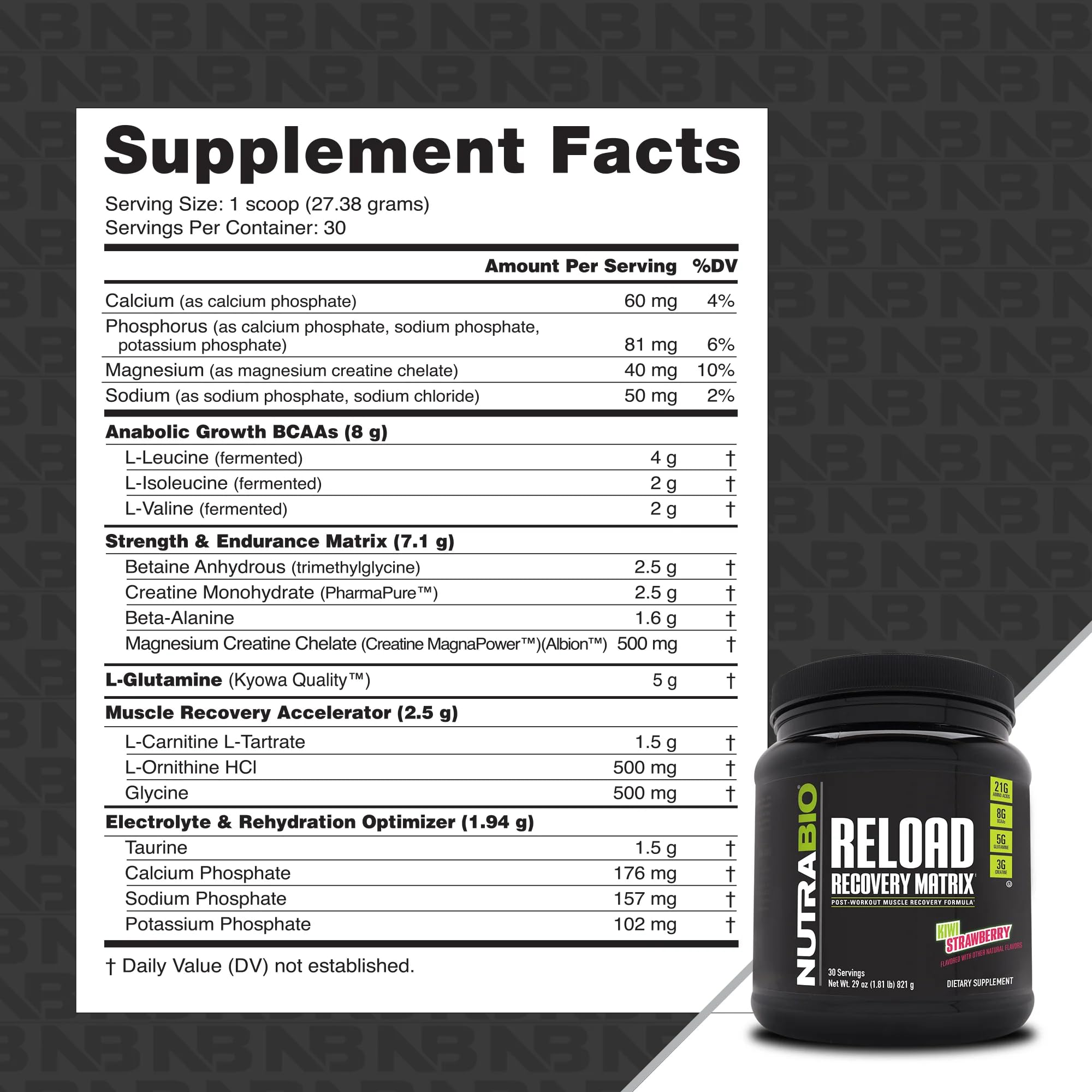 Foto 3 pulgar | Suplemento  Nutrabio Reload 30 Porciones - Venta Internacional