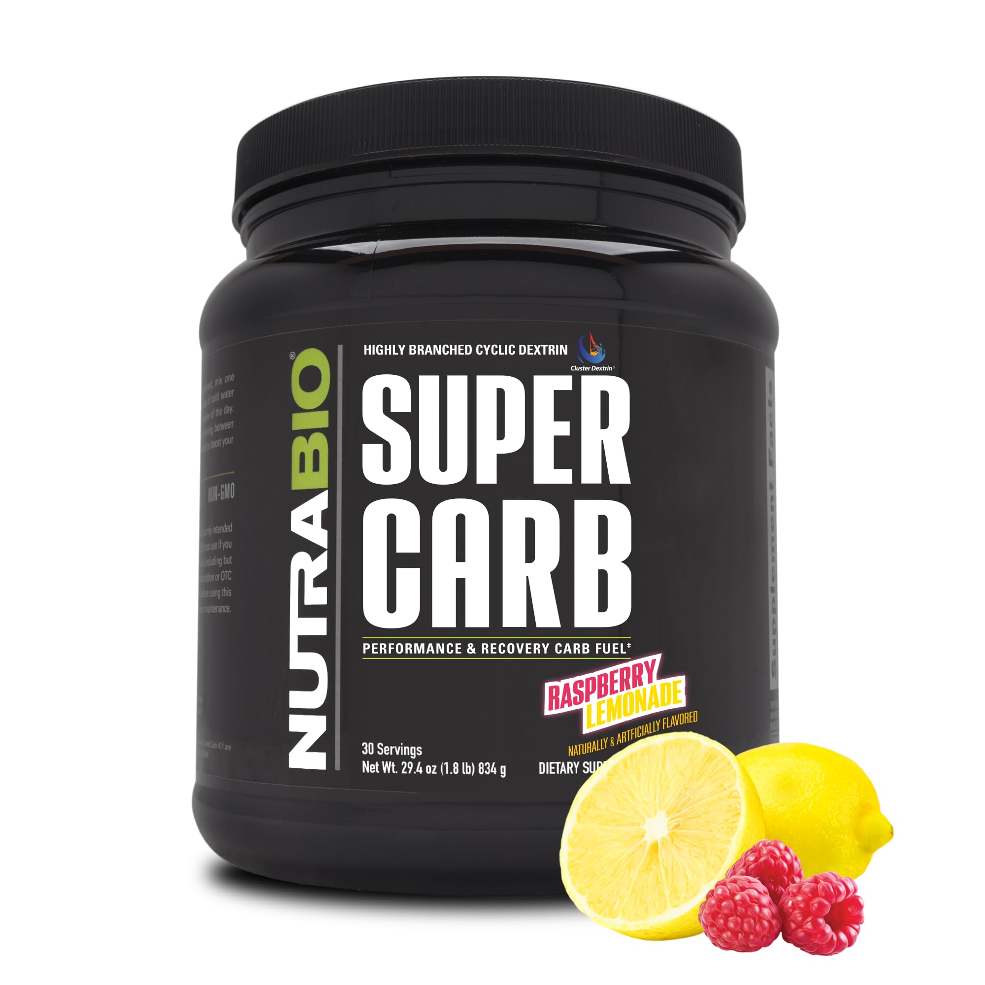 Foto 1 | Carbohidratos en Polvo Nutrabio Raspberry 30 Servicios - Venta Internacional