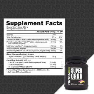 Foto 2 | Carbohidratos en Polvo Nutrabio Raspberry 30 Servicios - Venta Internacional