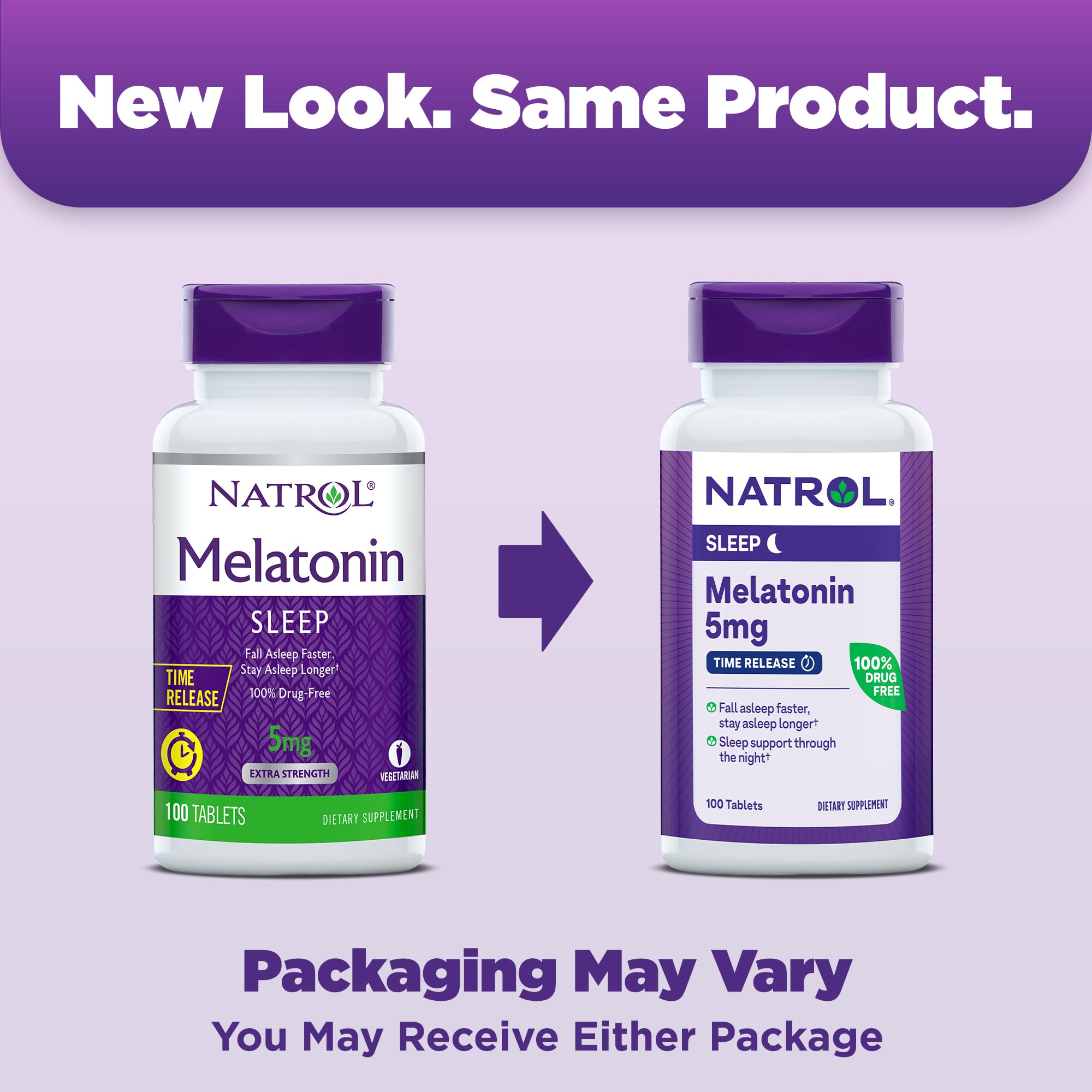Foto 3 pulgar | Suplemento Natrol Melatonin 5 Mg Time Release 100 Comprimidos - Venta Internacional.
