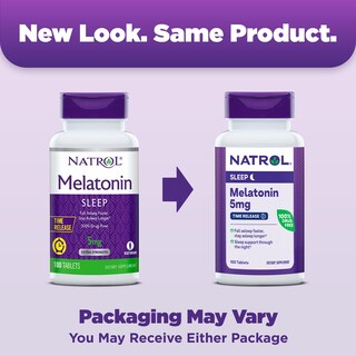 Foto 2 | Suplemento Natrol Melatonin 5 Mg Time Release 100 Comprimidos - Venta Internacional.