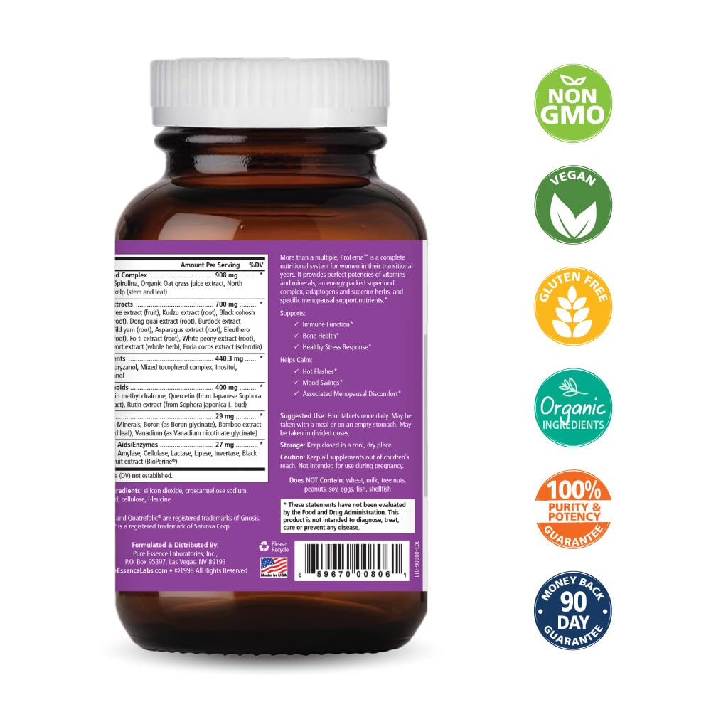 Foto 3 pulgar | Suplemento Pure Essence Labs Profema Menopause Relief 120 Cápsulas - Venta Internacional