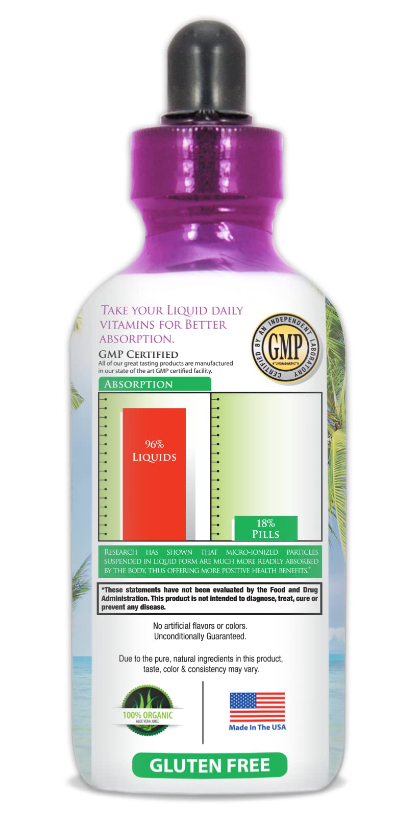Foto 3 | Suplemento de Biotina Líquida Tropical Oasis 12,500 Mcg 120 ml - Venta Internacional