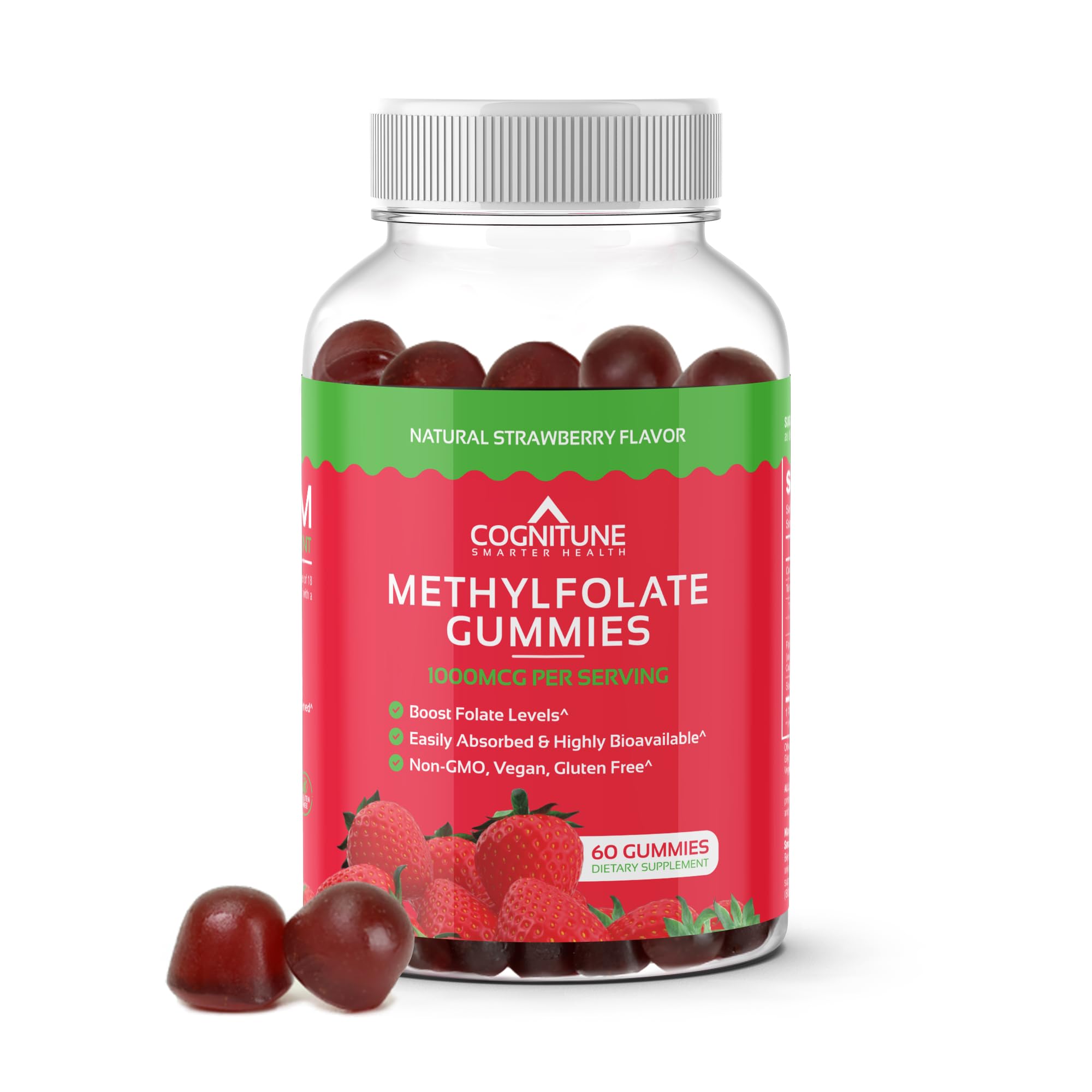 Foto 1 | Suplemento De Gomitas De Metilfolato Cognitune De 1000 Mcg Con Fresa - Venta Internacional.