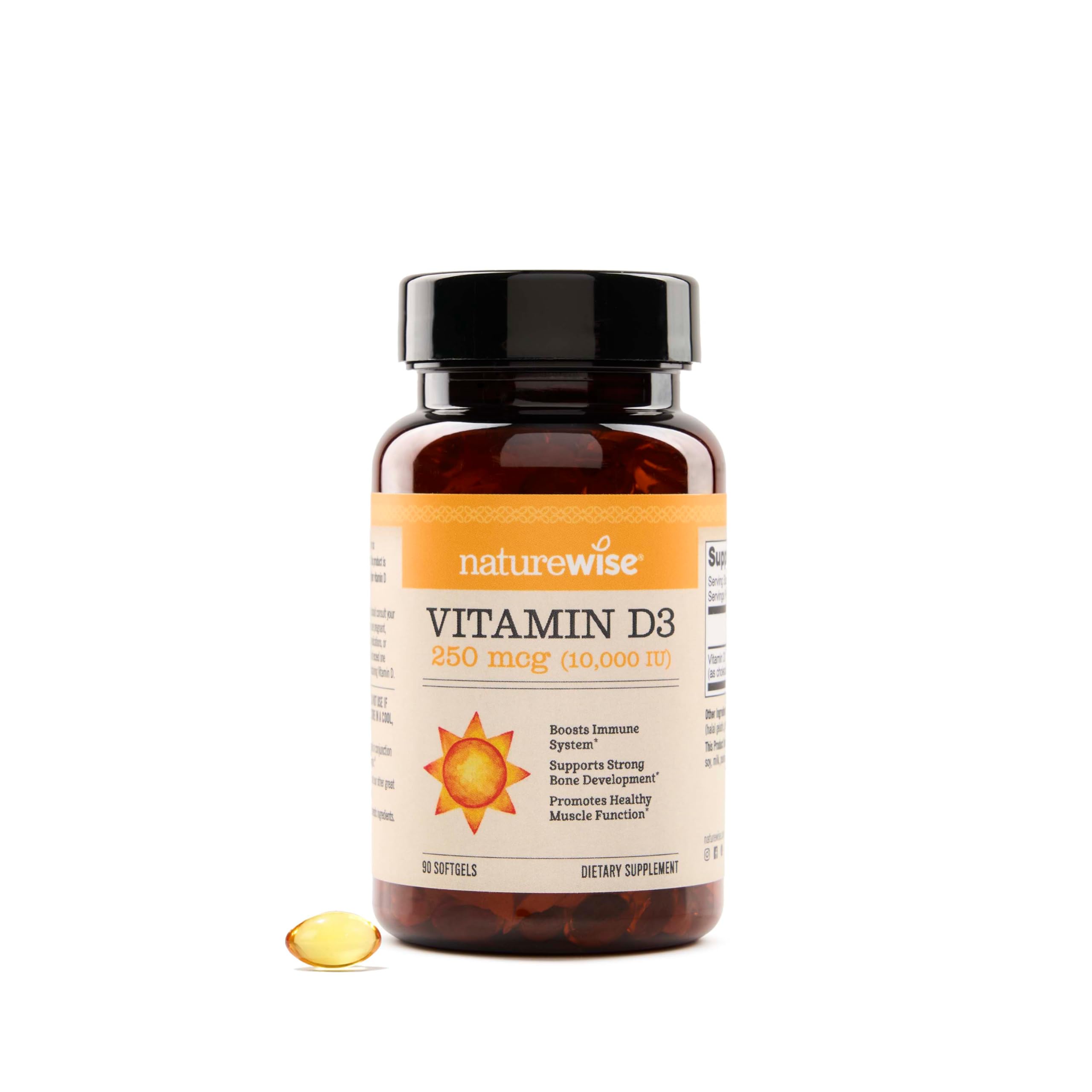 Foto 1 | Suplemento Naturewise De Vitamina D3  10 000 Ui  90 Cápsulas Blandas - Venta Internacional.