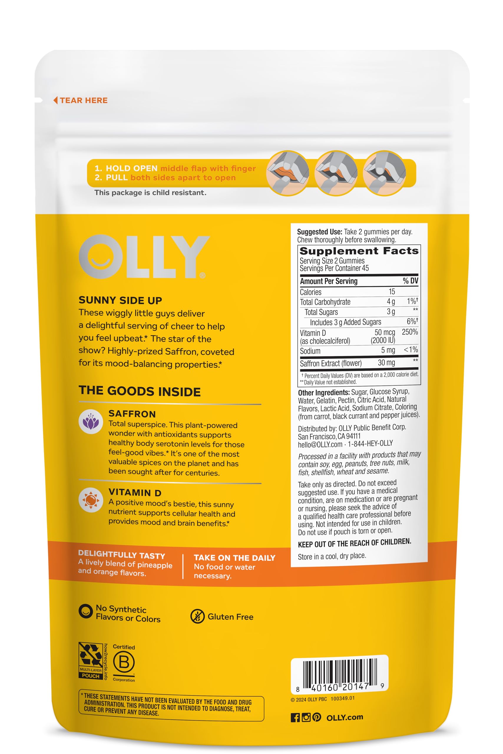 Foto 8 pulgar | Suplemento Olly Hello Happy Gummy Worms Mood Balance  90 Unidades - Venta Internacional.