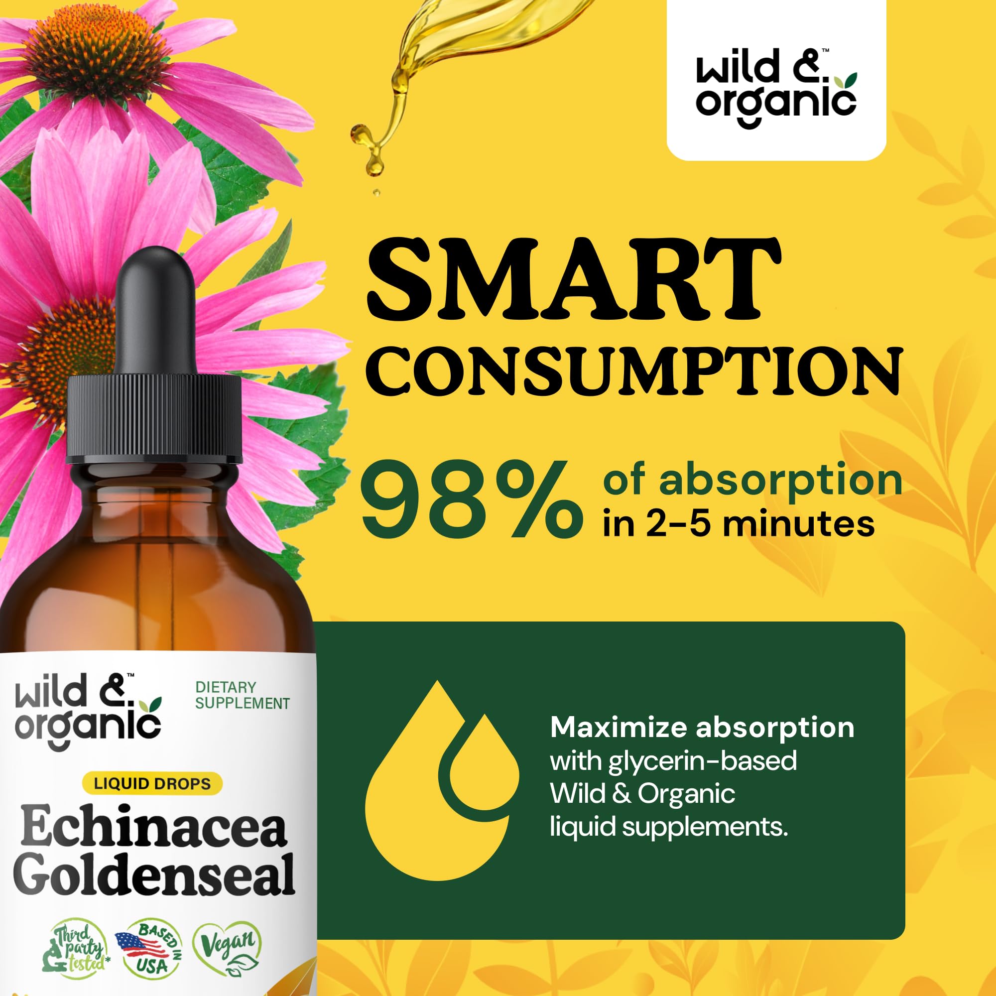 Foto 4 | Tintura De Equinácea Orgánica Y Silvestre  Sello Dorado  118 Ml  Para Apoyar El Sistema Inmunitario - Venta Internac