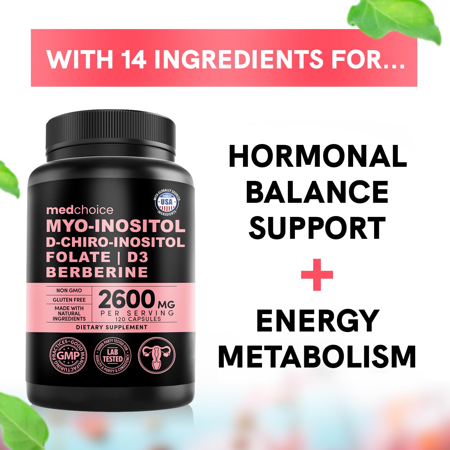 Foto 2 | Suplemento Medchoice 14 En 1 De Inositol Para Mujeres 120 Cápsulas - Venta Internacional.