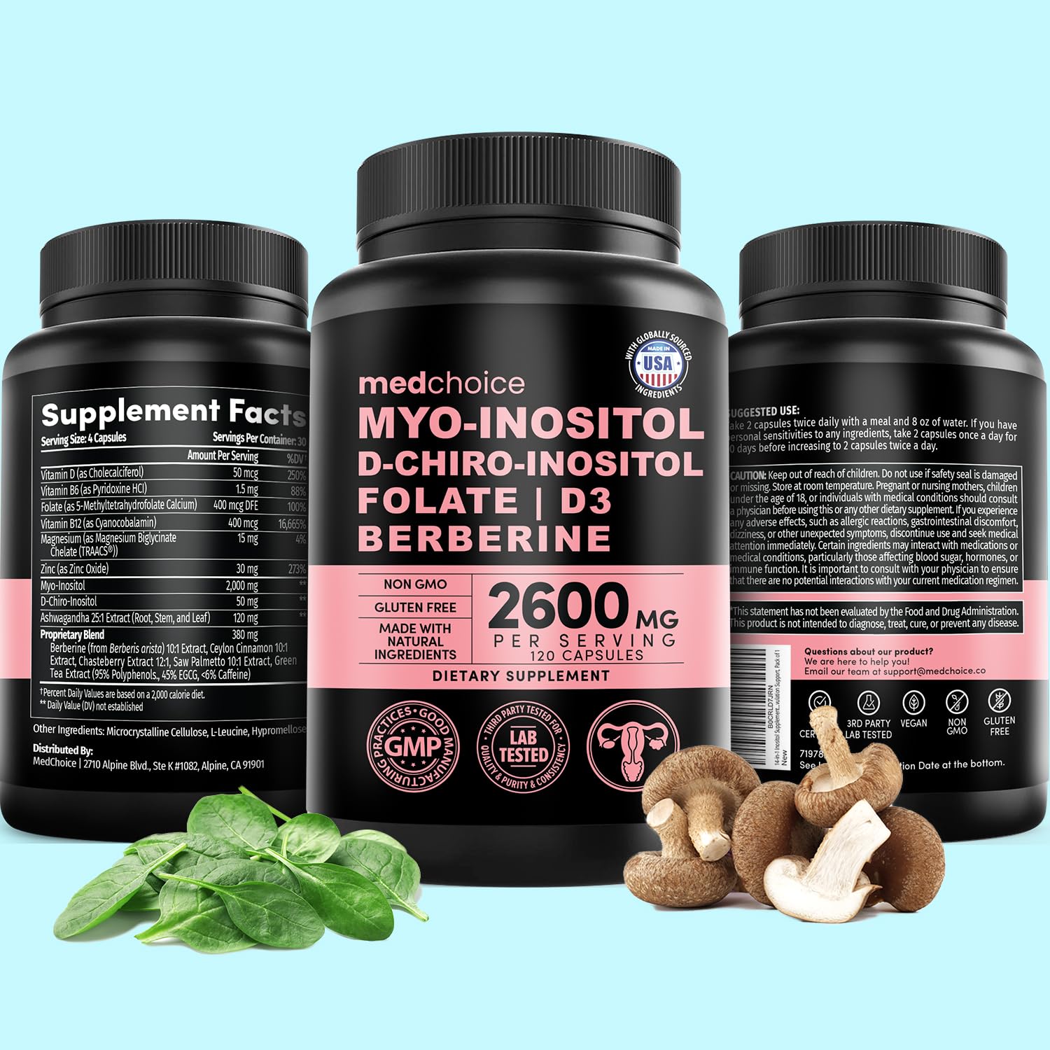 Foto 7 pulgar | Suplemento Medchoice 14 En 1 De Inositol Para Mujeres 120 Cápsulas - Venta Internacional.