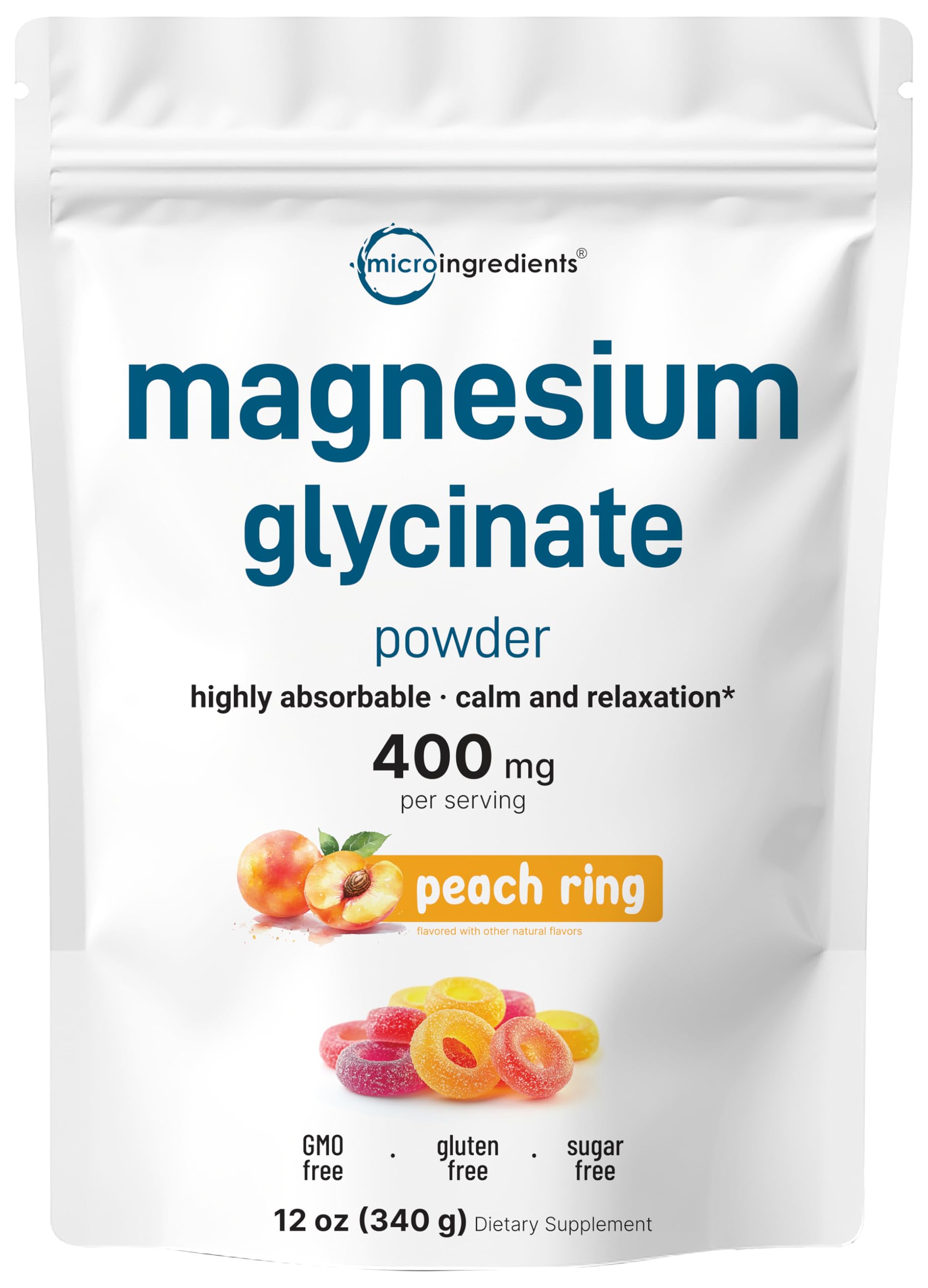 Foto 1 | Microingredientes De Glicinato De Magnesio En Polvo  350 G  56 Porciones - Venta Internacional.