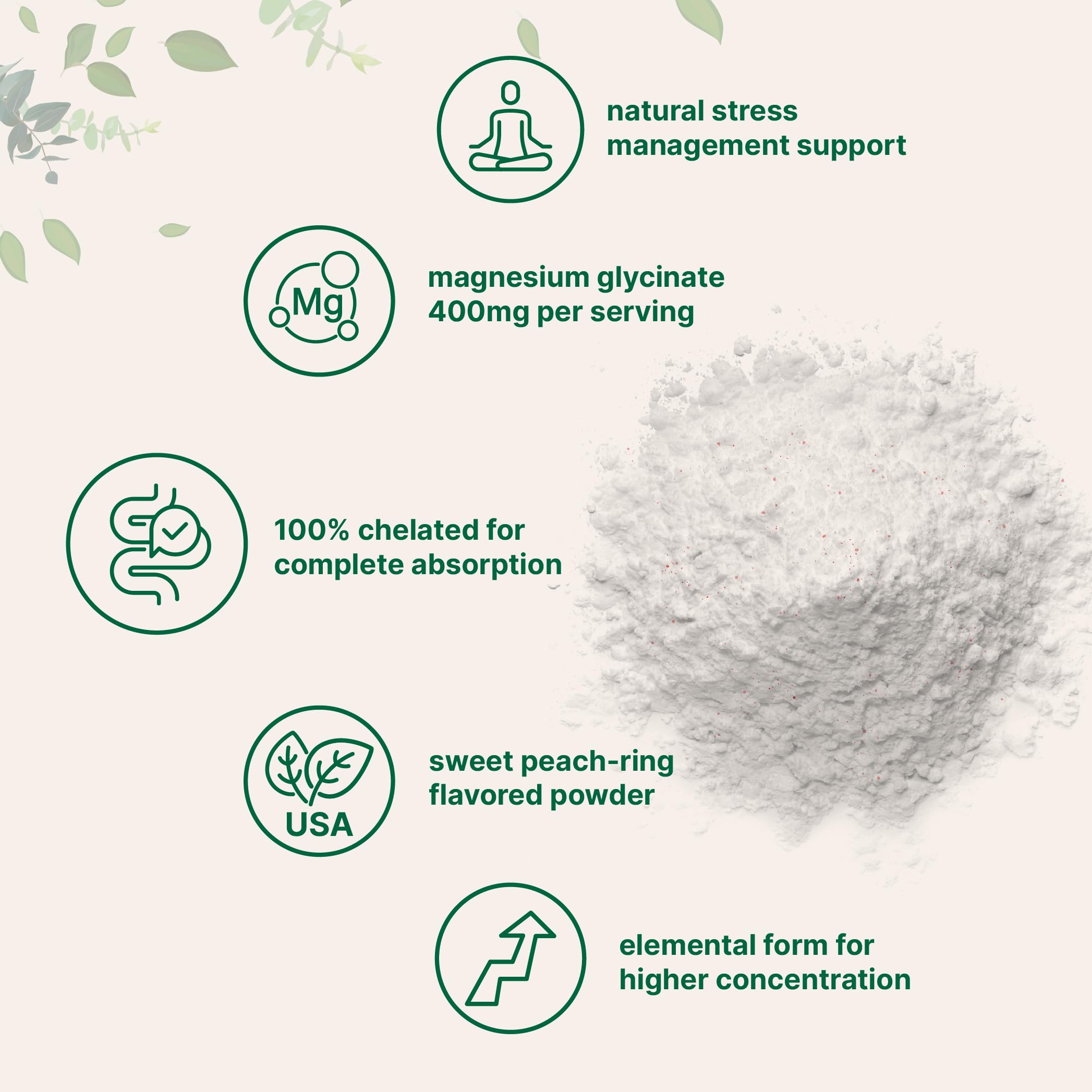 Foto 3 | Microingredientes De Glicinato De Magnesio En Polvo  350 G  56 Porciones - Venta Internacional.