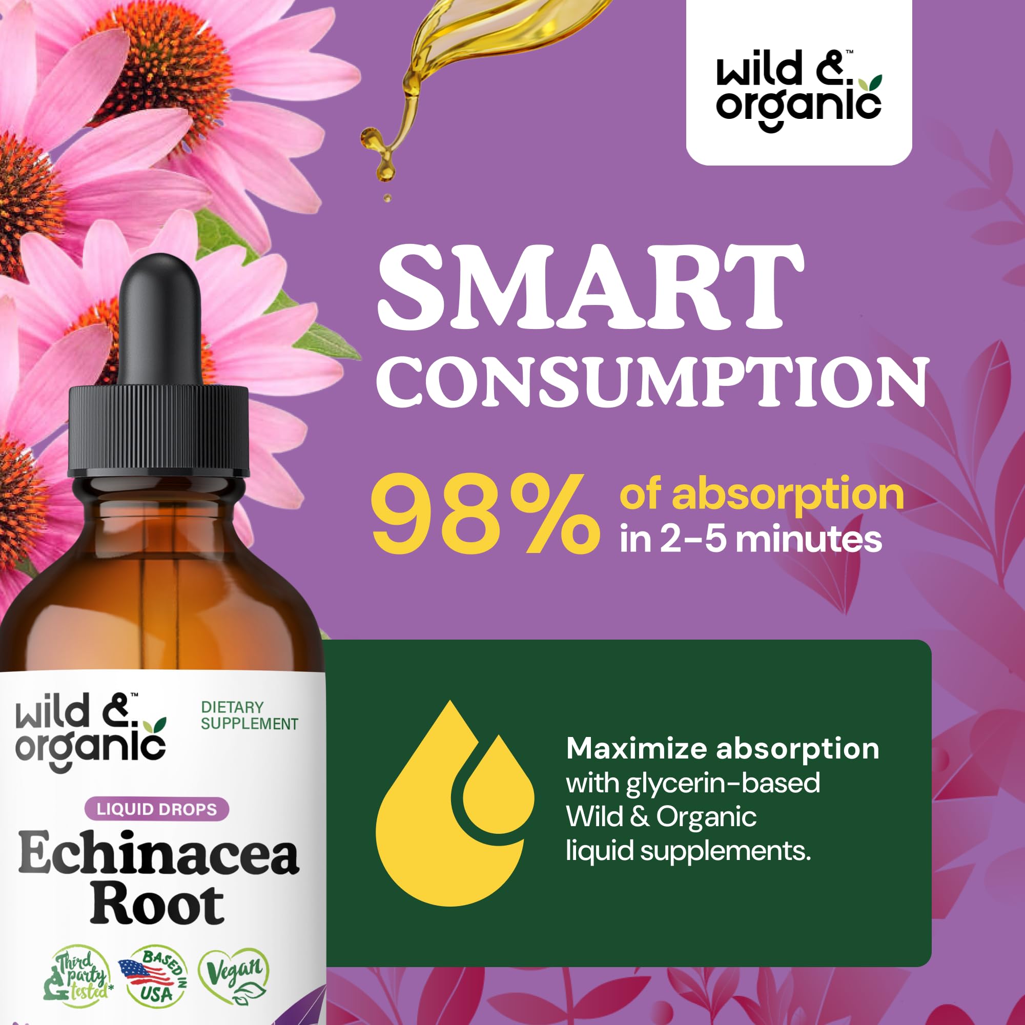 Foto 5 pulgar | Suplemento De Gotas De Equinácea Orgánica Y Silvestre De 120 Ml Para Apoyar El Sistema Inmunitario - Venta Internacio