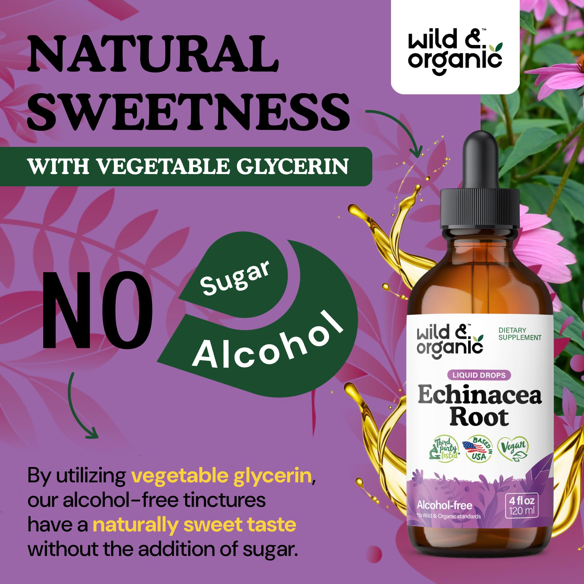 Foto 7 pulgar | Suplemento De Gotas De Equinácea Orgánica Y Silvestre De 120 Ml Para Apoyar El Sistema Inmunitario - Venta Internacio