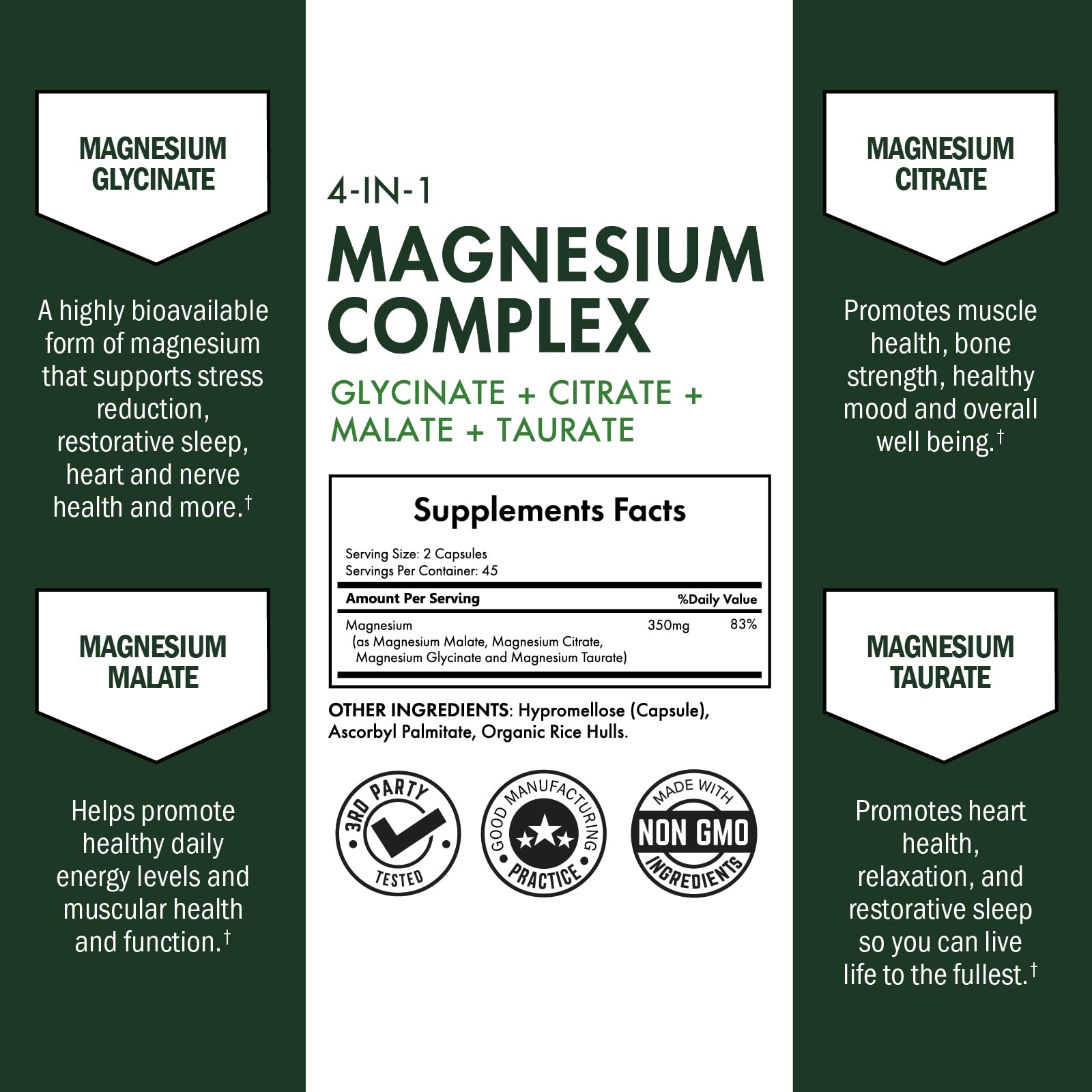 Foto 2 | Suplemento Bioschwartz Magnesium Complex 350 Mg 90 Cápsulas - Venta Internacional.