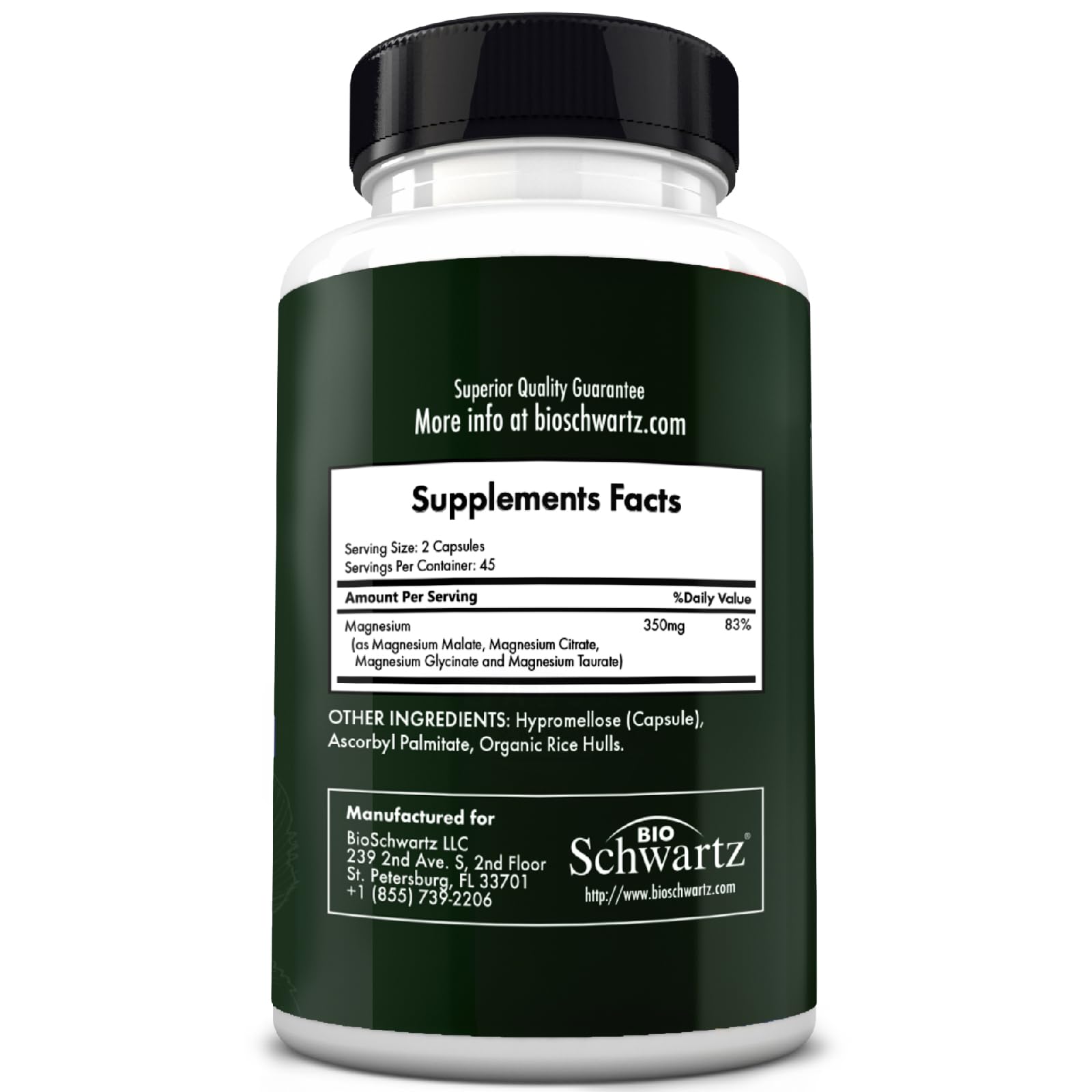 Foto 6 | Suplemento Bioschwartz Magnesium Complex 350 Mg 90 Cápsulas - Venta Internacional.