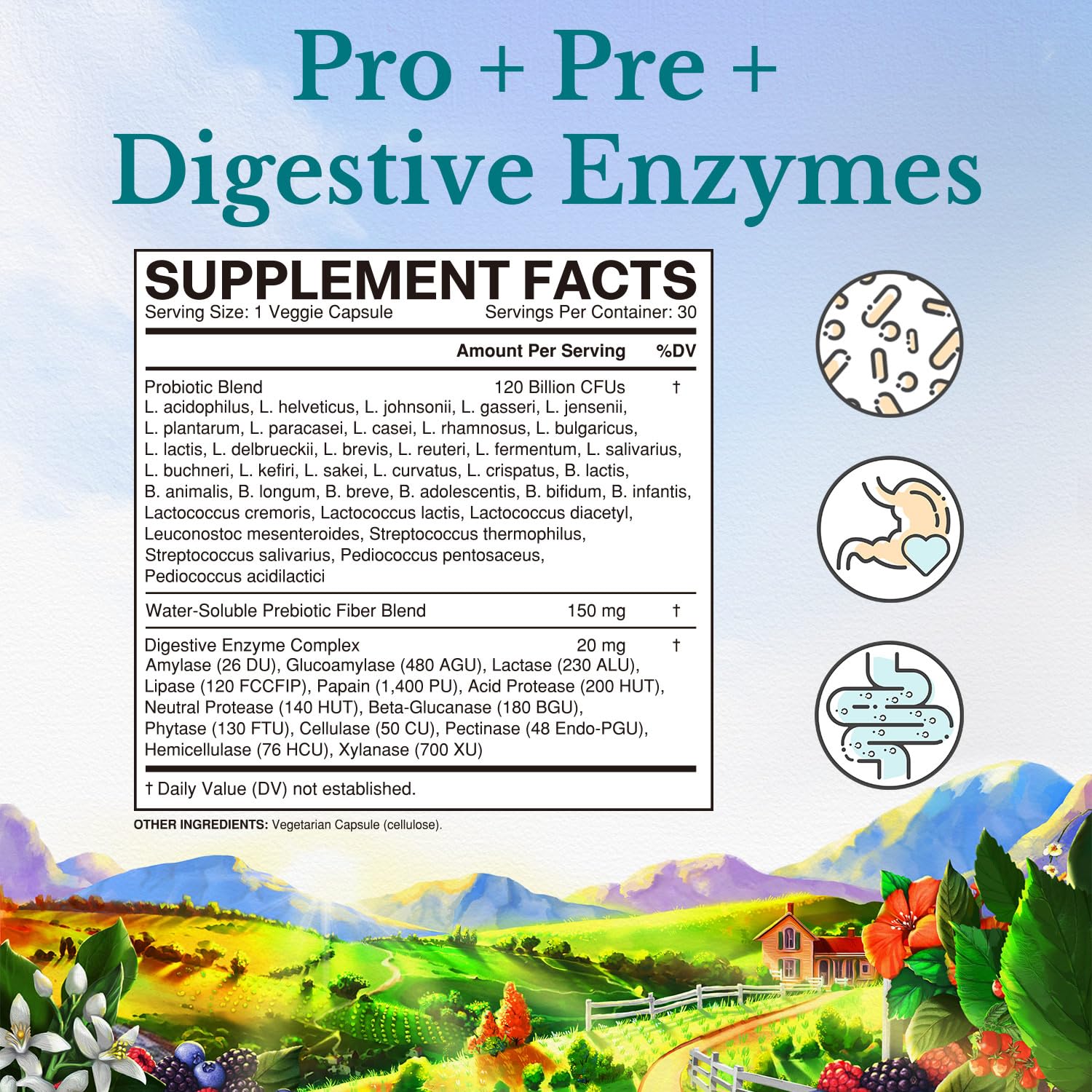 Foto 3 pulgar | Probiotics Vitalitown 120 Mil Millones De Ufc  36 Cepas Veganas  60 Cápsulas - Venta Internacional.