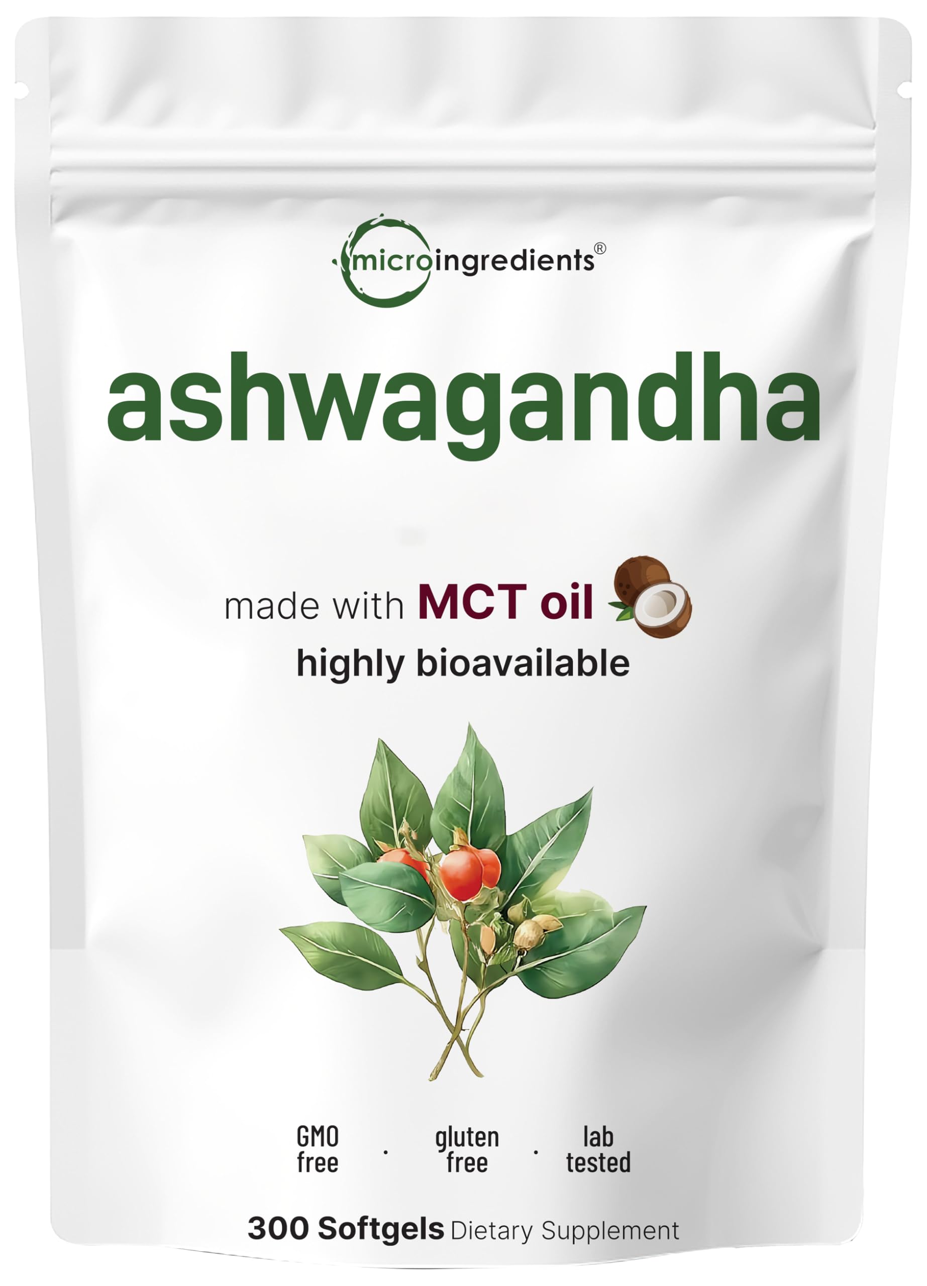 Foto 2 pulgar | Suplementos  Microingredientes  Ashwagandha  6000 Mg  300 Cápsulas Blandas - Venta Internacional.