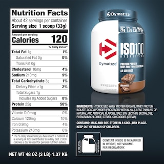 Foto 6 | Iso100 Hydrolyzed Dymatize 1.37 kg-Venta Internacional
