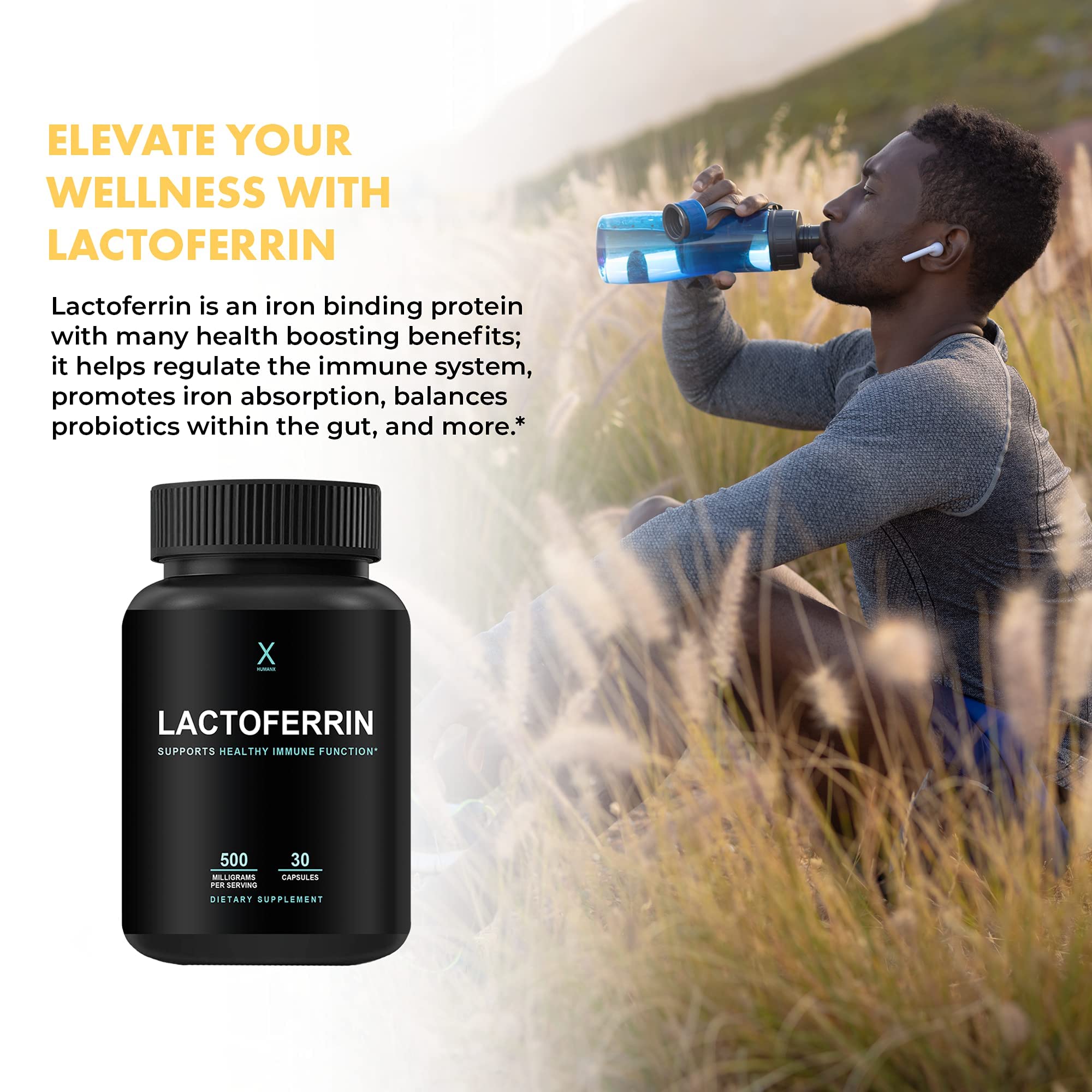 Foto 4 | El Suplemento De 500 Mg De Lactoferrina Humanx Apoya Una Inmunidad Saludable - Venta Internacional.