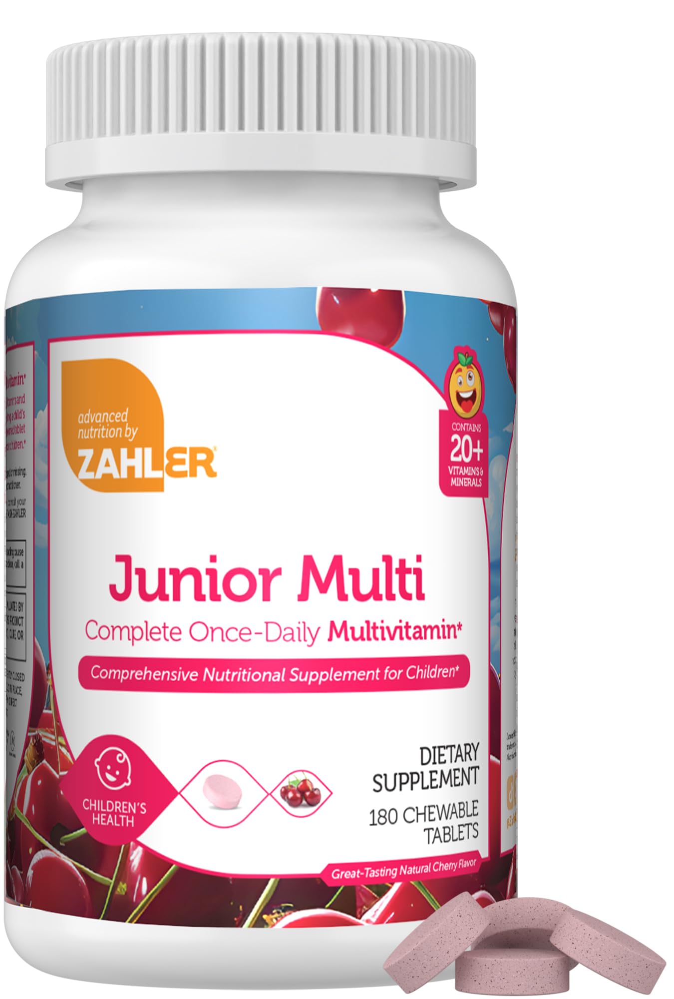 Foto 2 pulgar | Tableta Masticable Multivitamínica Zahler Kids 180 Cherry Flavor - Venta Internacional.