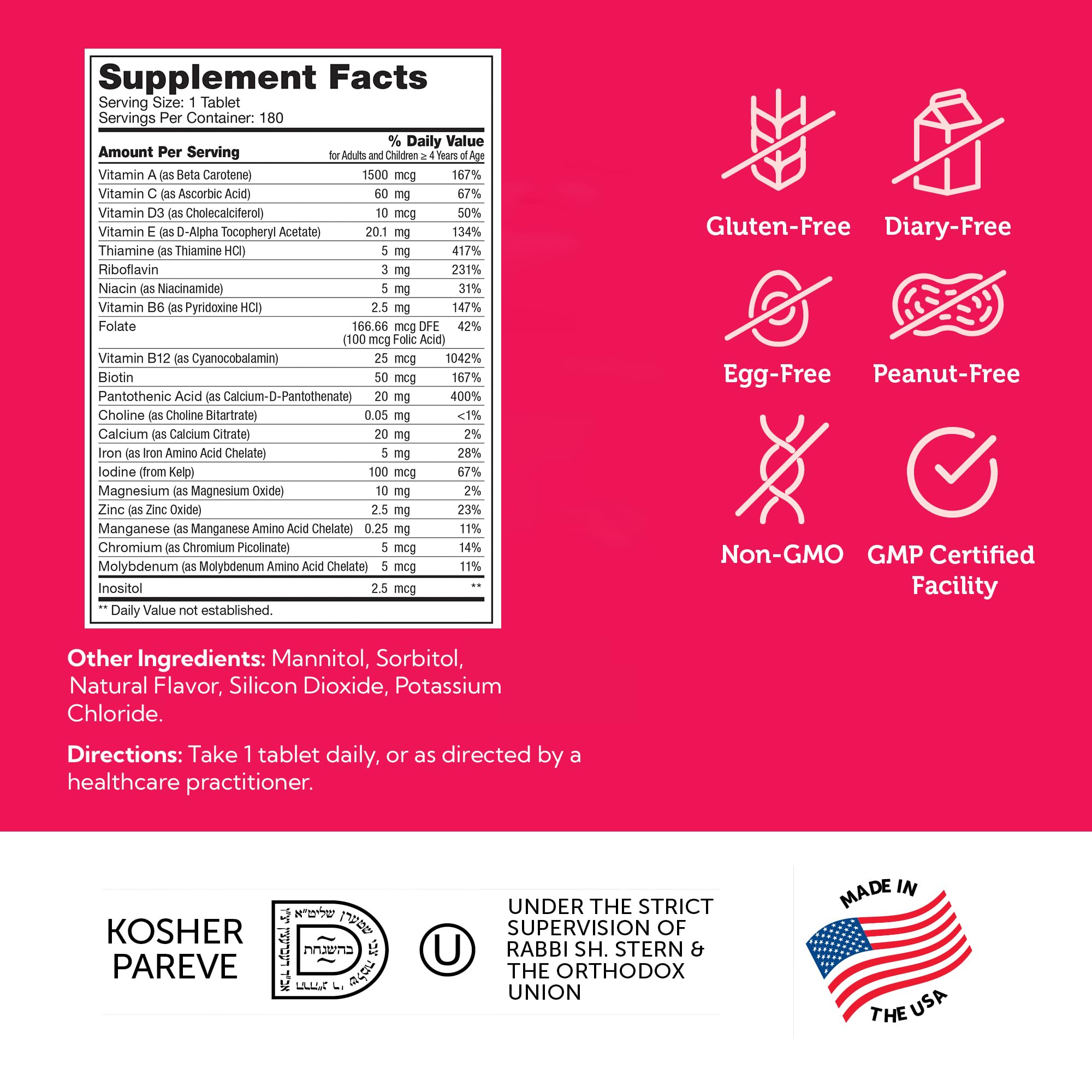 Foto 7 pulgar | Tableta Masticable Multivitamínica Zahler Kids 180 Cherry Flavor - Venta Internacional.
