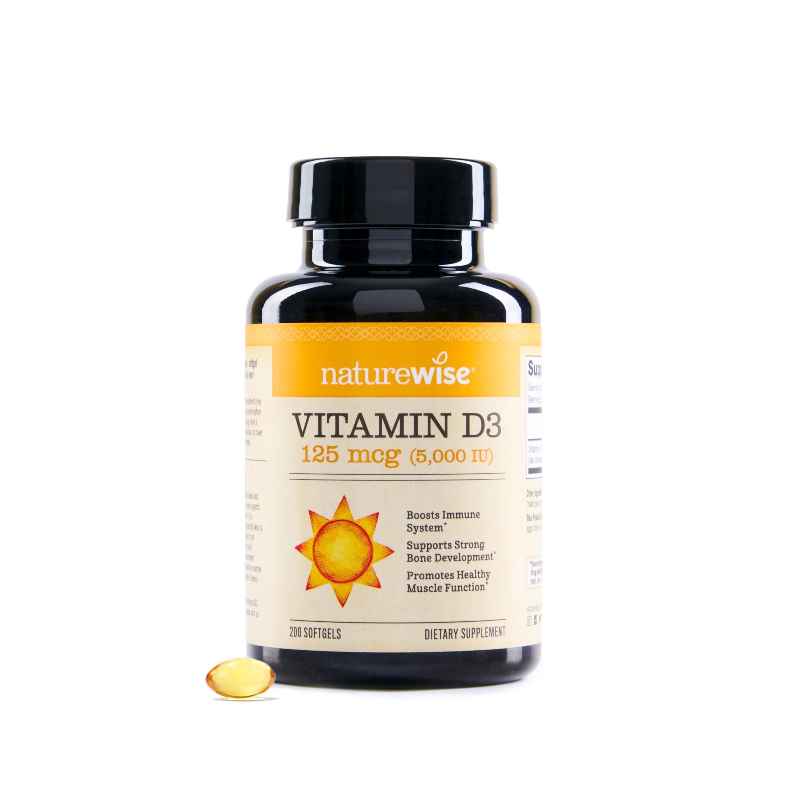 Foto 2 pulgar | Suministro De Vitamina D3 Naturewise De 5000 Ui (125 Mcg) Para 200 Días  200 Unidades - Venta Internacional.