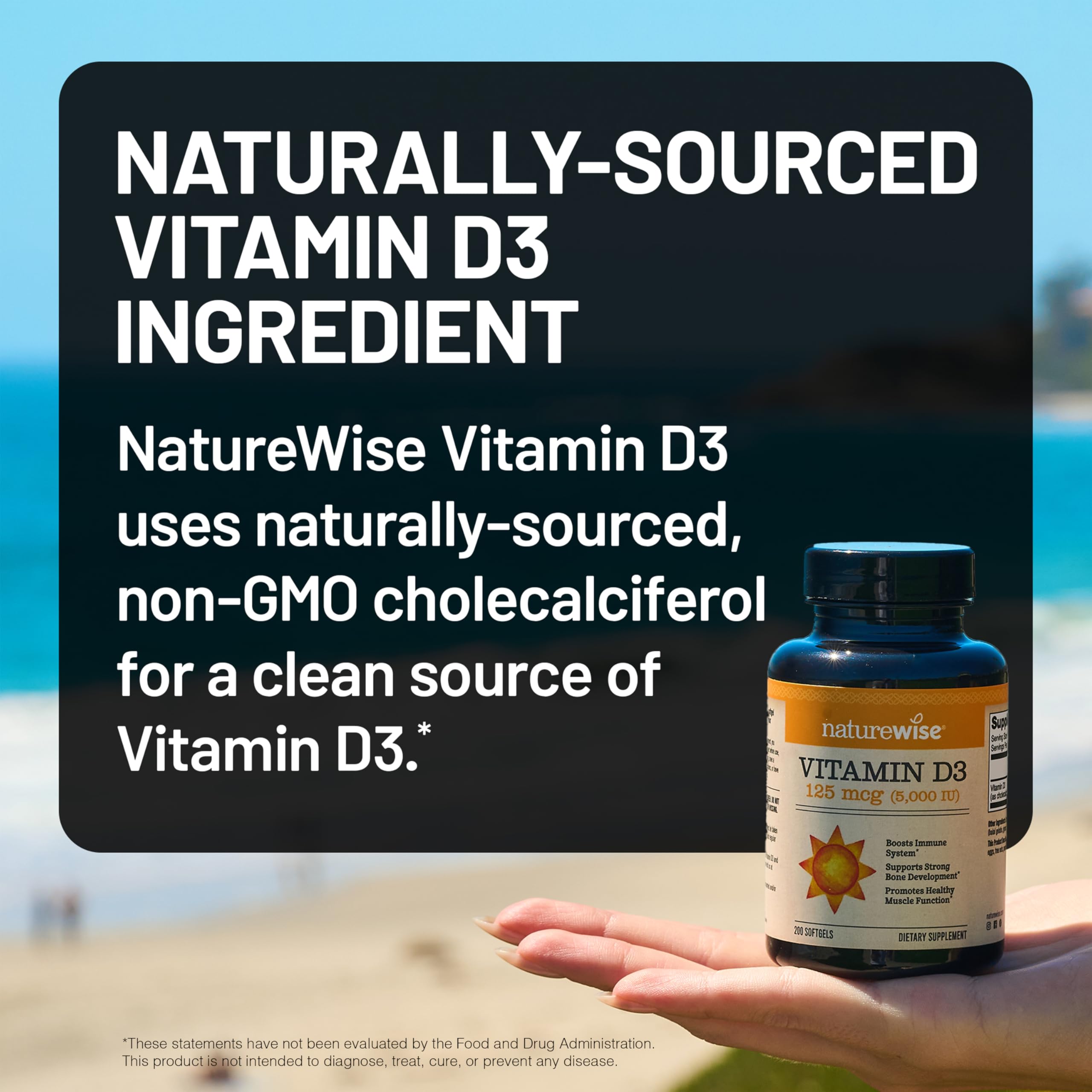 Foto 4 pulgar | Suministro De Vitamina D3 Naturewise De 5000 Ui (125 Mcg) Para 200 Días  200 Unidades - Venta Internacional.