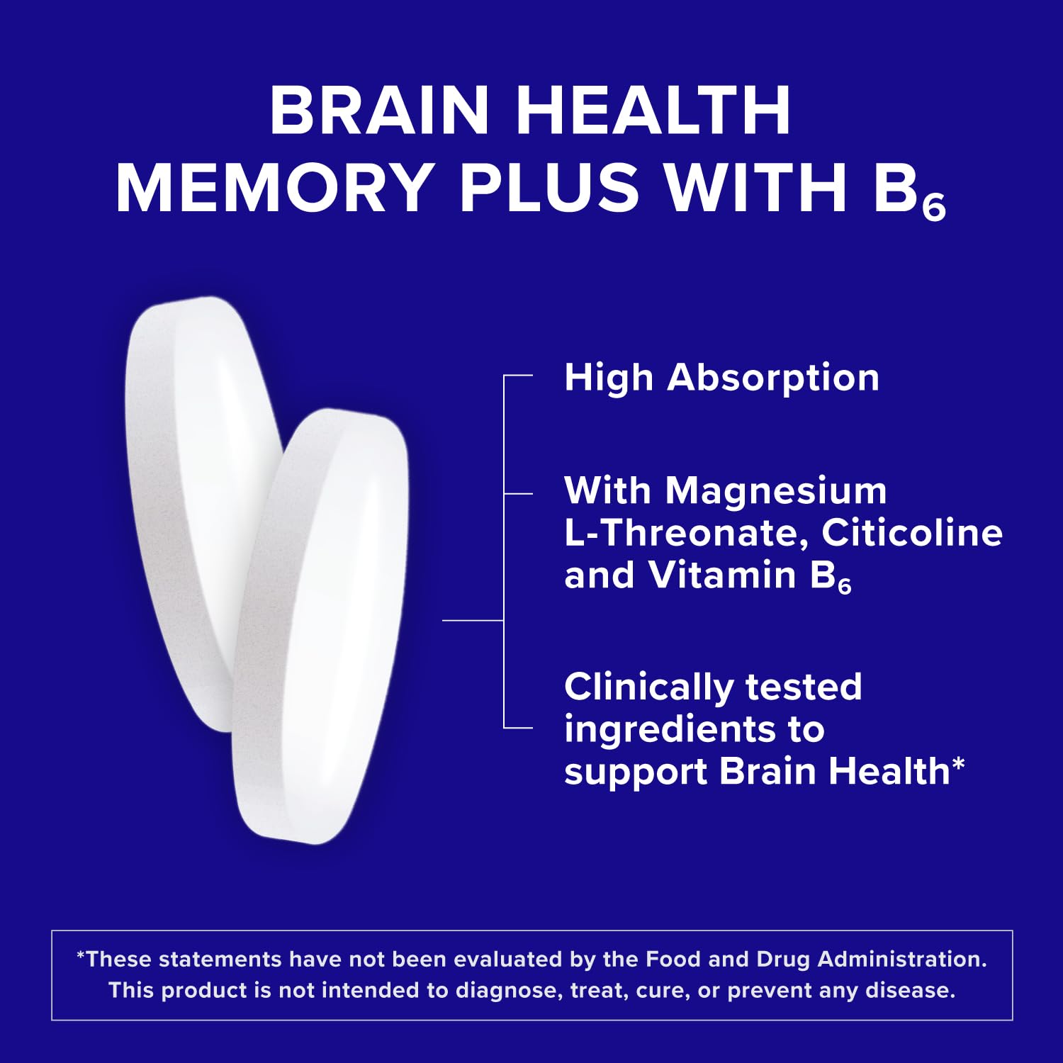 Foto 5 pulgar | Suplemento Qunol Brain Health Memory Plus 60 Comprimidos - Venta Internacional.