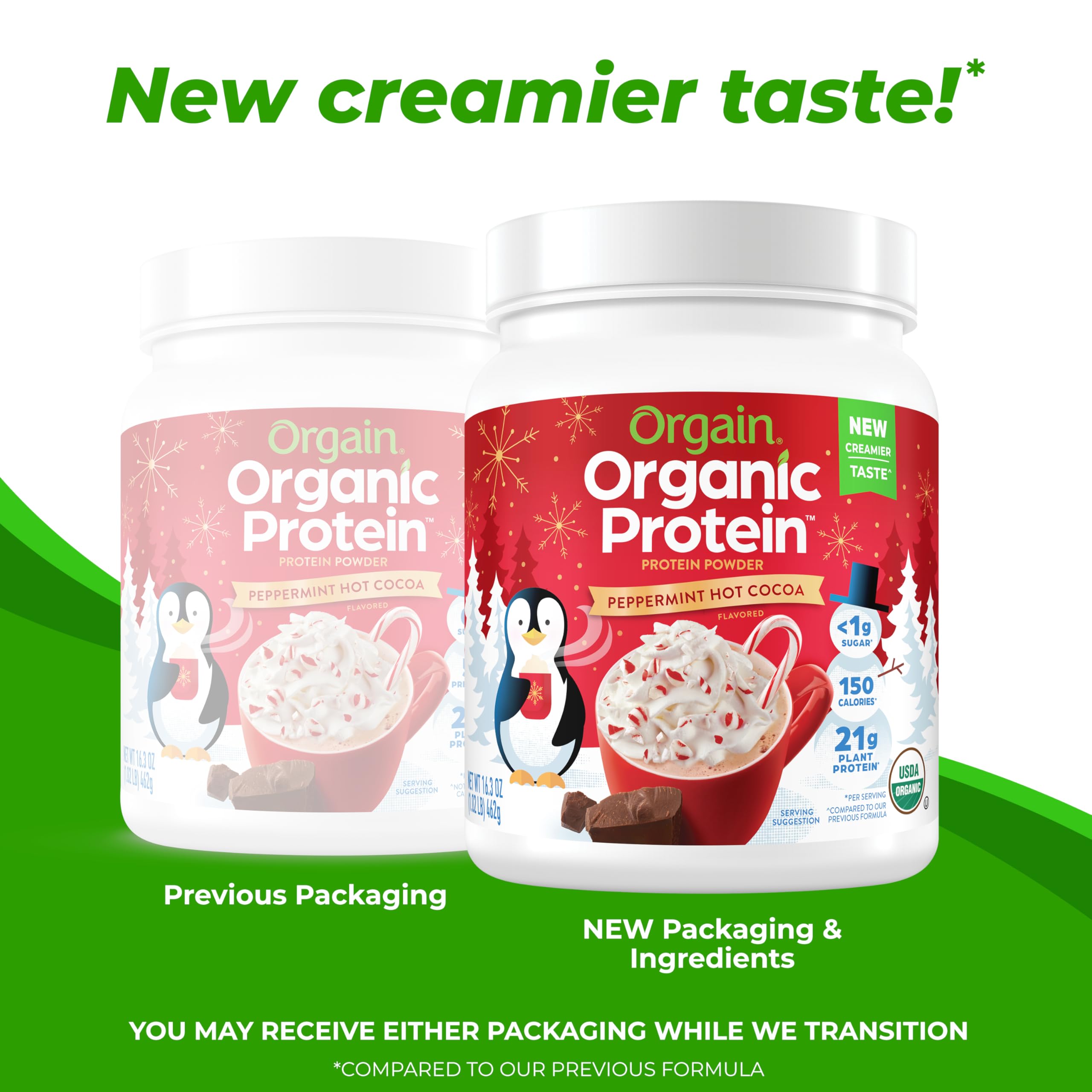 Foto 4 pulgar | Proteína En Polvo Orgain Orgain  Orgánica  Vegana  Menta  Chocolate Caliente  464 G - Venta Internacional.