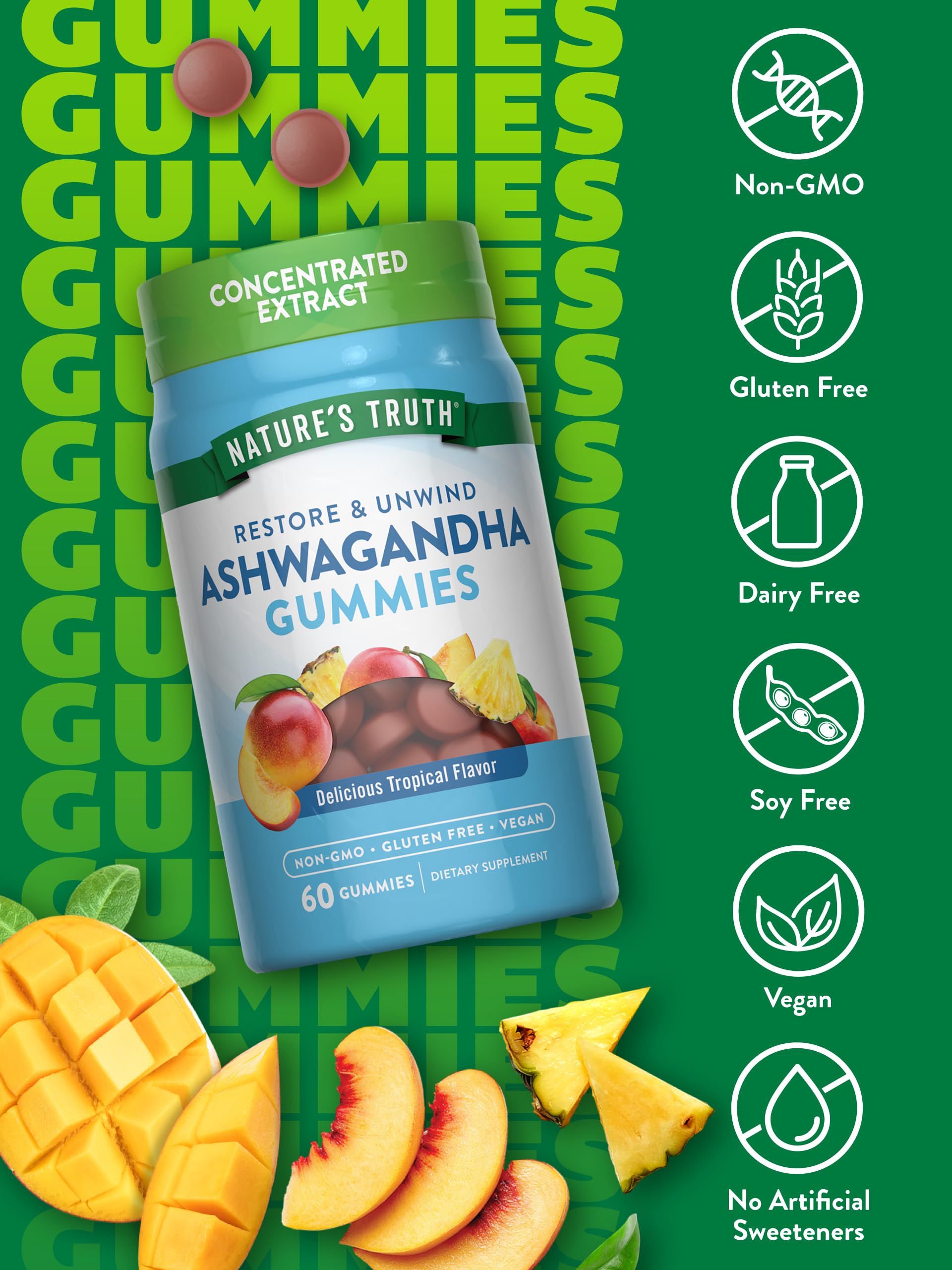 Foto 4 pulgar | Gomitas De Ashwagandha Supplement Nature's Truth  60 Unidades - Venta Internacional.
