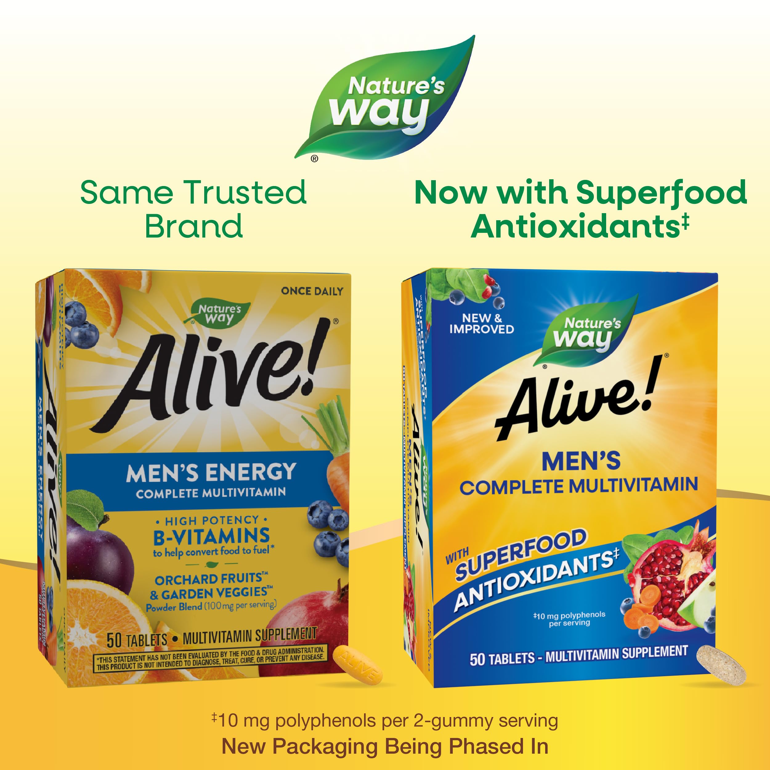 Foto 3 | ¡multivitamínico Nature's Way Alive! 50 Comprimidos Completos Para Hombres - Venta Internacional.