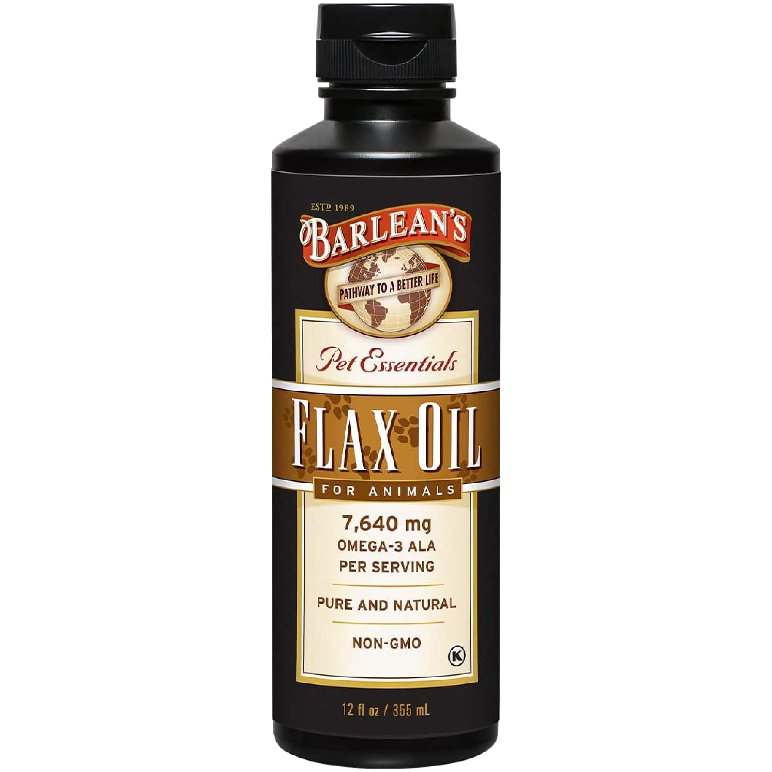Foto 2 pulgar | Suplemento De Aceite De Linaza Para Animales De Barlean's Omega 3 355 Ml - Venta Internacional.