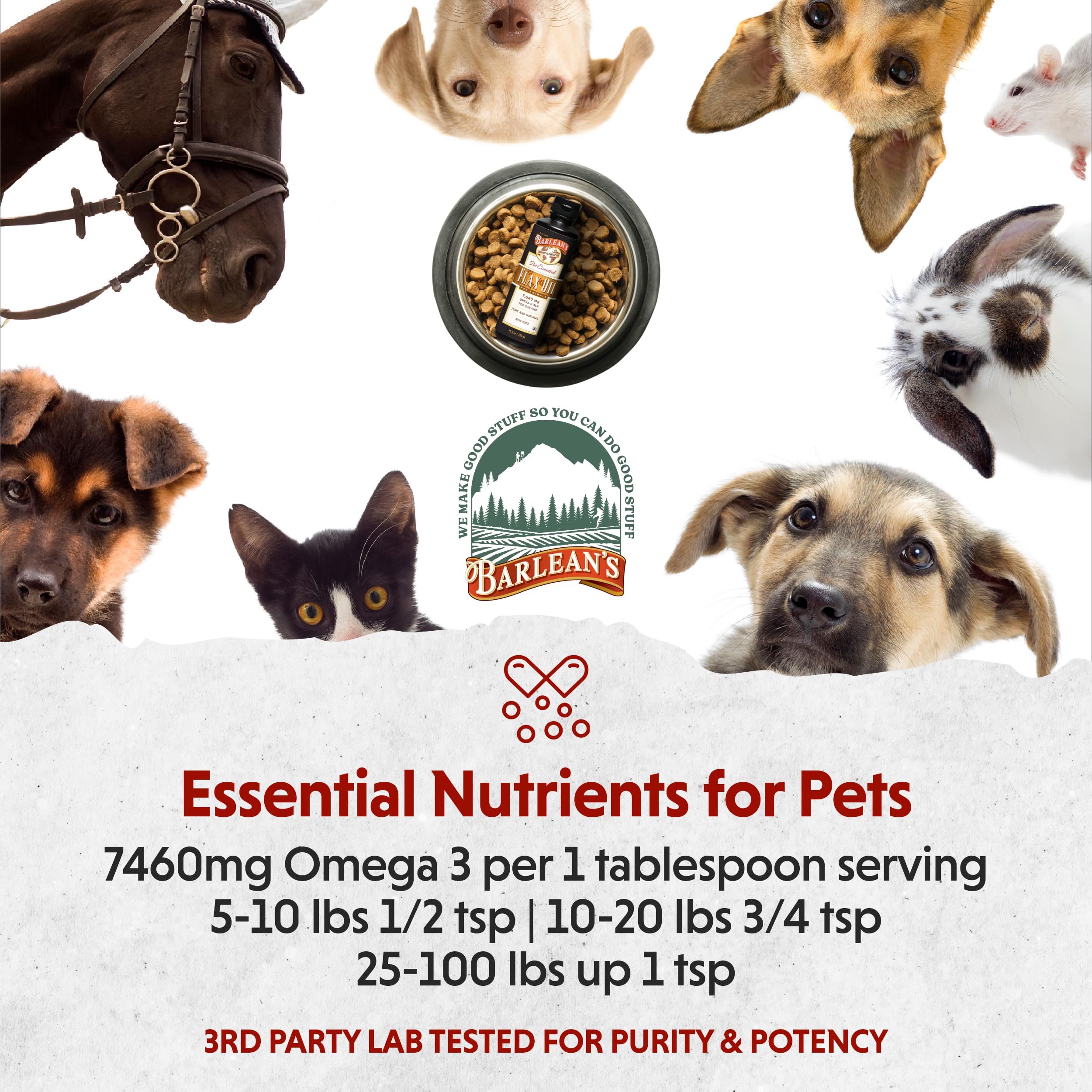 Foto 5 | Suplemento De Aceite De Linaza Para Animales De Barlean's Omega 3 355 Ml - Venta Internacional.