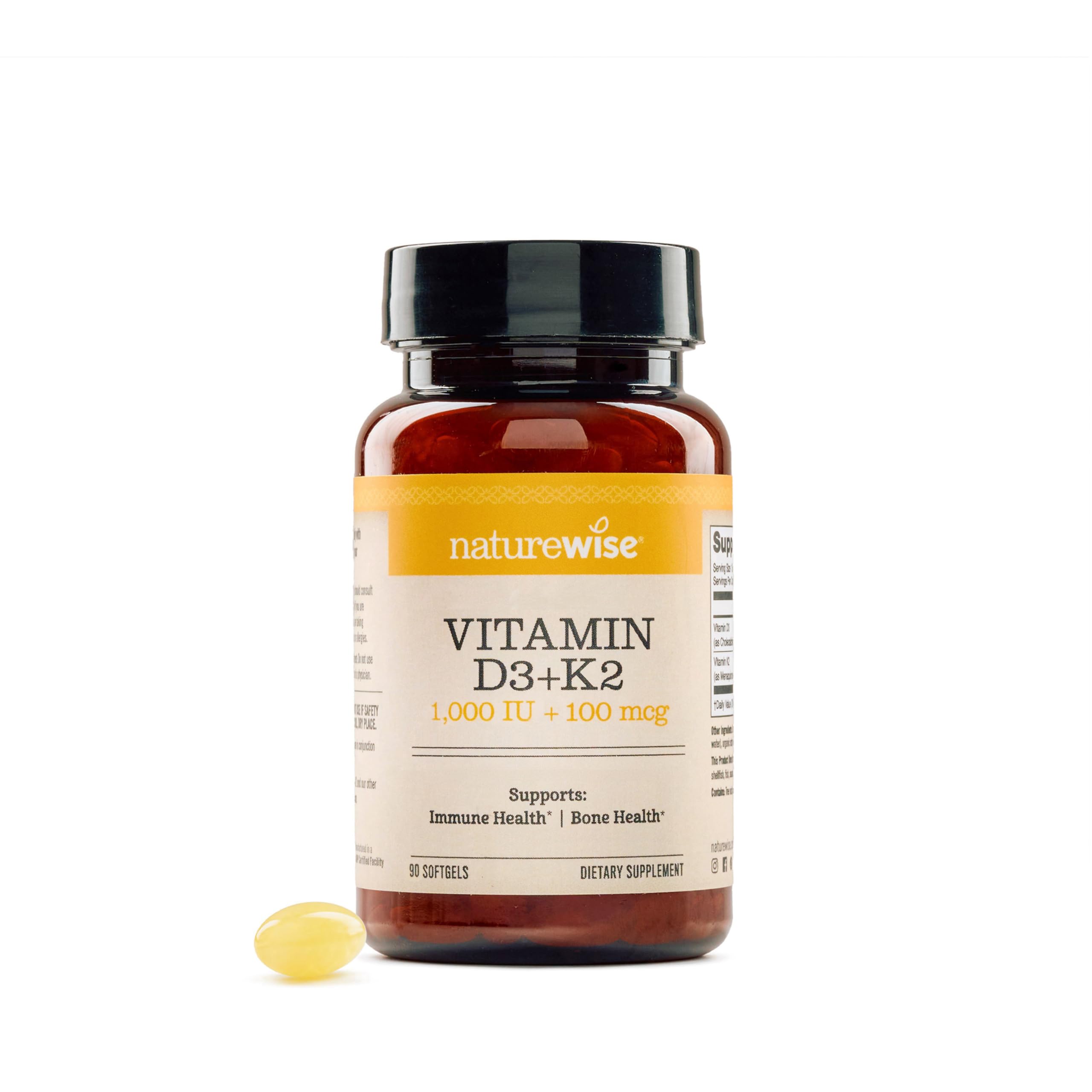 Foto 1 | Suplemento Naturewise De Vitamina D3 1000 Ui + K2 (mk7) 100 Mcg - Venta Internacional.