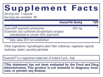 Foto 2 | Suplemento Pure Encapsulations Quercetin Ultrasorb 90 Cápsulas - Venta Internacional.