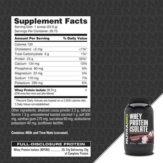 Foto 2 | Proteína Isolate Nutrabio Chocolate Dipped Macaroon 907 g-Venta Internacional