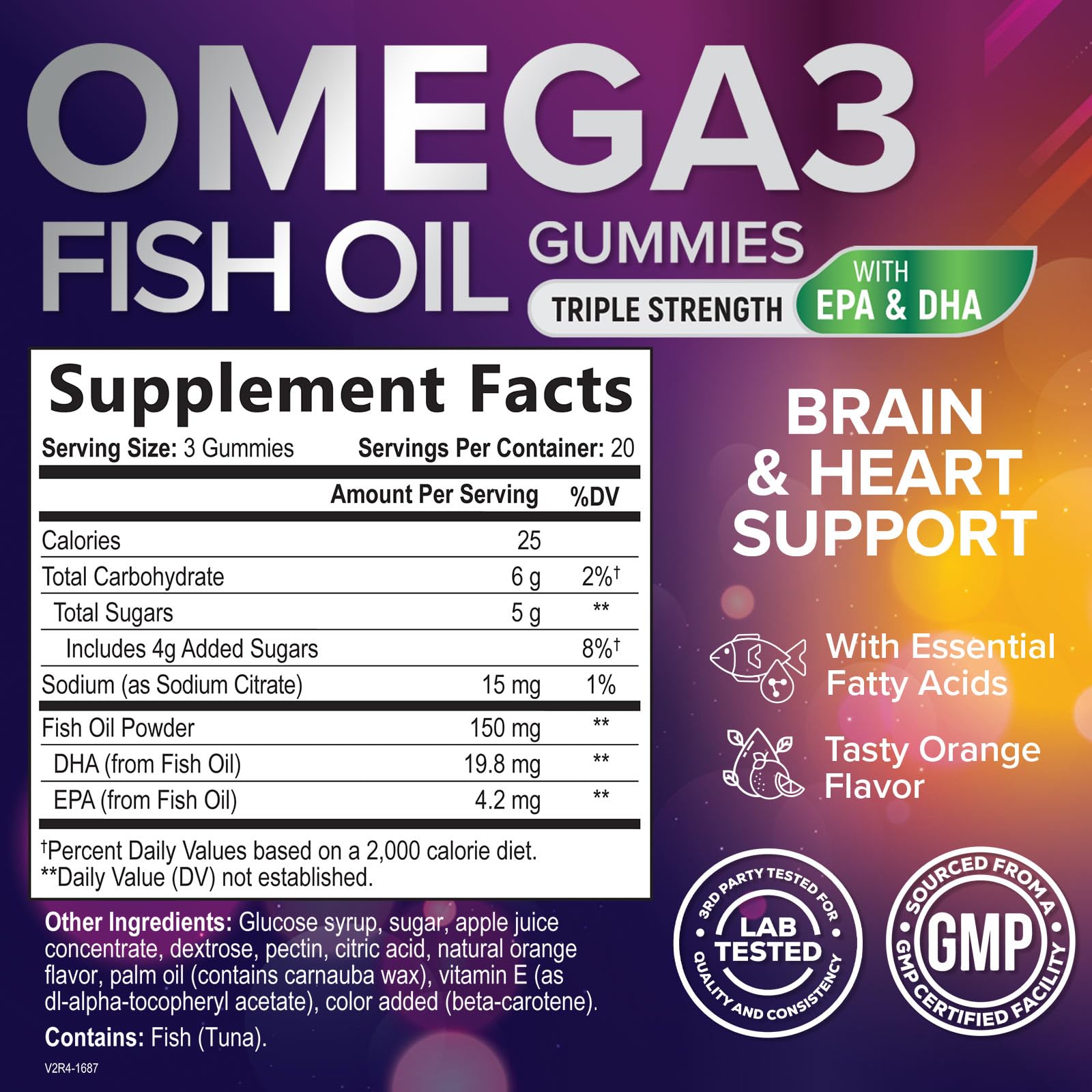 Foto 3 pulgar | Aceite De Pescado Omega-3 Gummies Nature's Nutrition  60 Unidades - Venta Internacional.