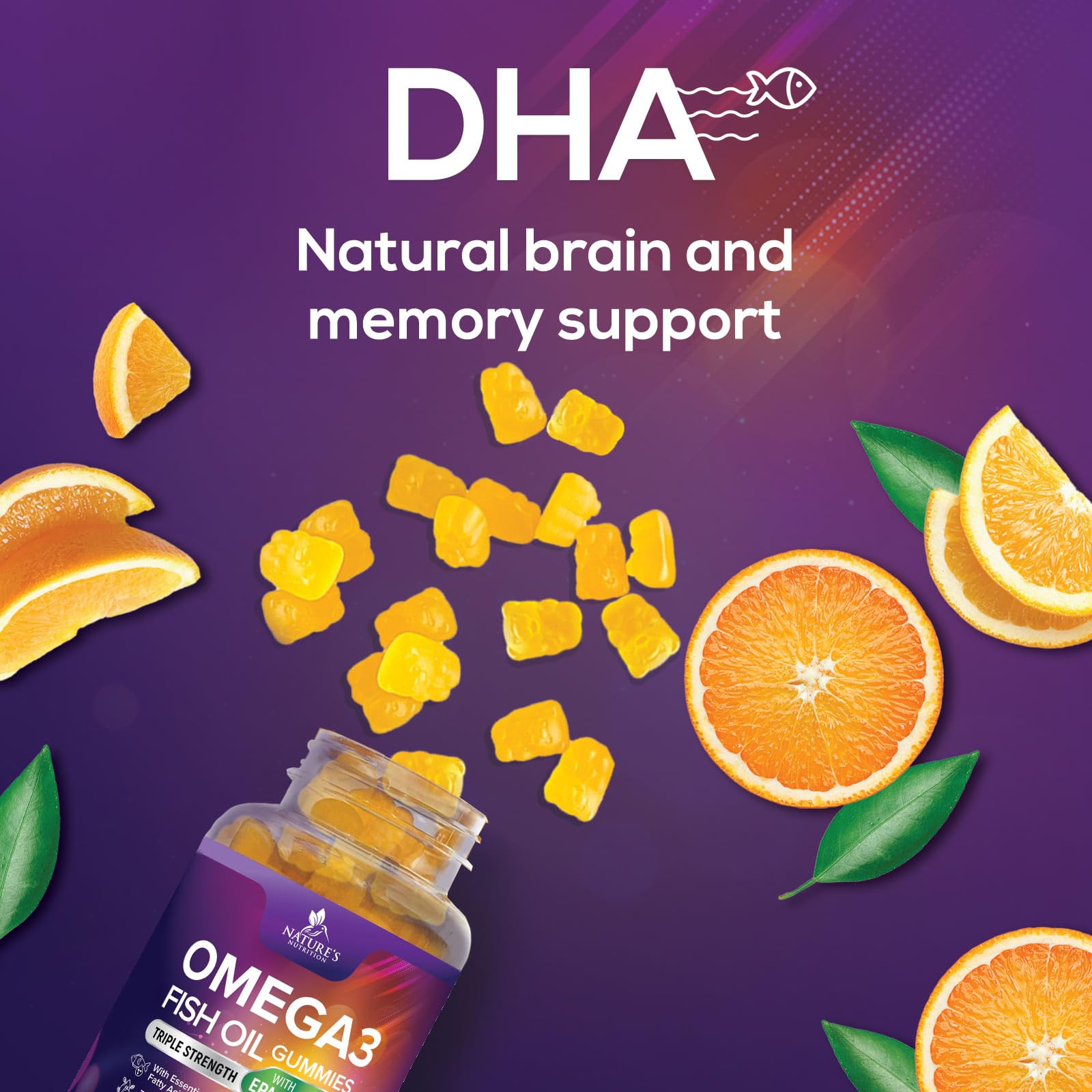 Foto 5 | Aceite De Pescado Omega-3 Gummies Nature's Nutrition  60 Unidades - Venta Internacional.