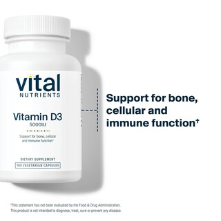 Foto 3 | Suplemento Alimenticio Vital Nutrients Vitamina D 180 Cápsulas - Venta Internacional