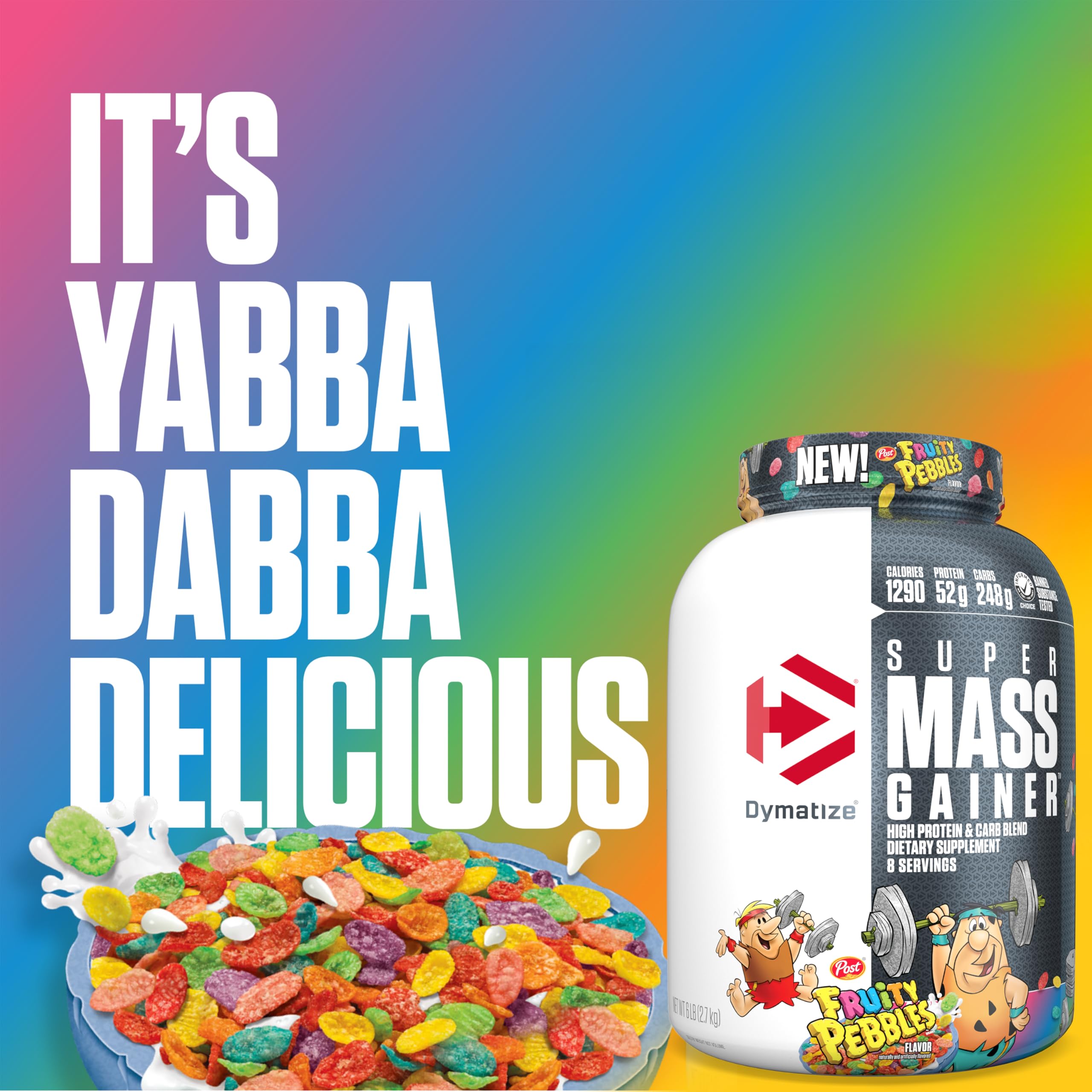 Foto 3 pulgar | Proteína En Polvo Dymatize Super Mass Gainer  6 Libras  Fruity Pebbles - Venta Internacional.