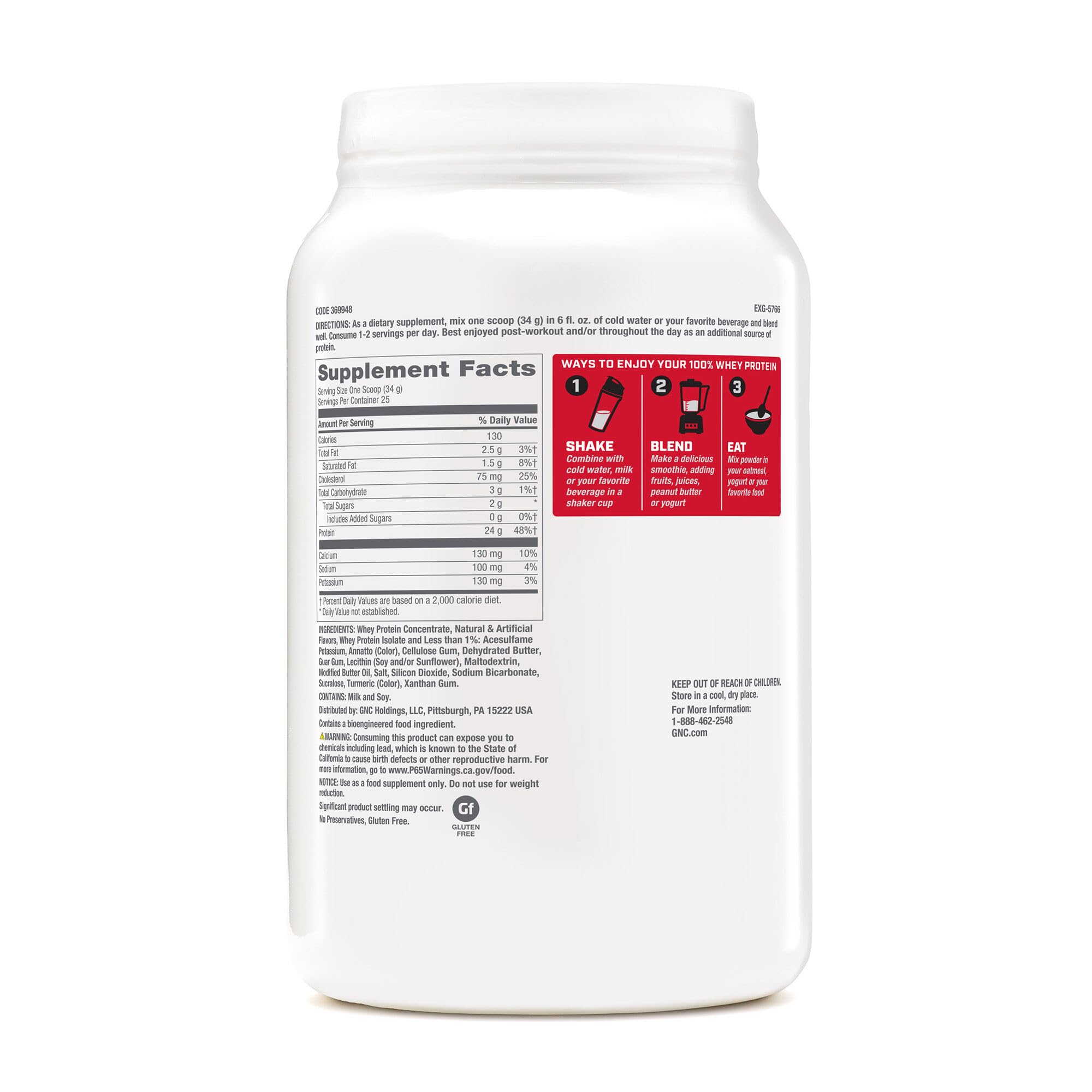 Foto 3 pulgar | Suplemento Gnc Pro Performance 100% Proteína De Suero De Leche  25 G De Vainilla - Venta Internacional.