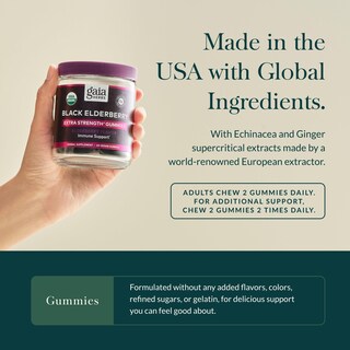 Foto 4 | Suplemento Gaia Herbs Gomitas De Saúco Negro 40 Unidades - Venta Internacional.