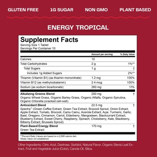 Foto 3 | Suplemento Amazing Grass Fizzy Green Tablets Energy 60u - Venta Internacional.